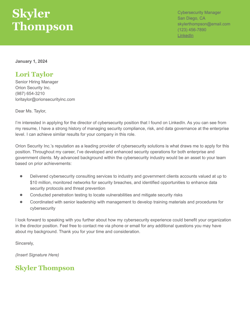 Information Technology Cover Letter Examples and Templates for 2024