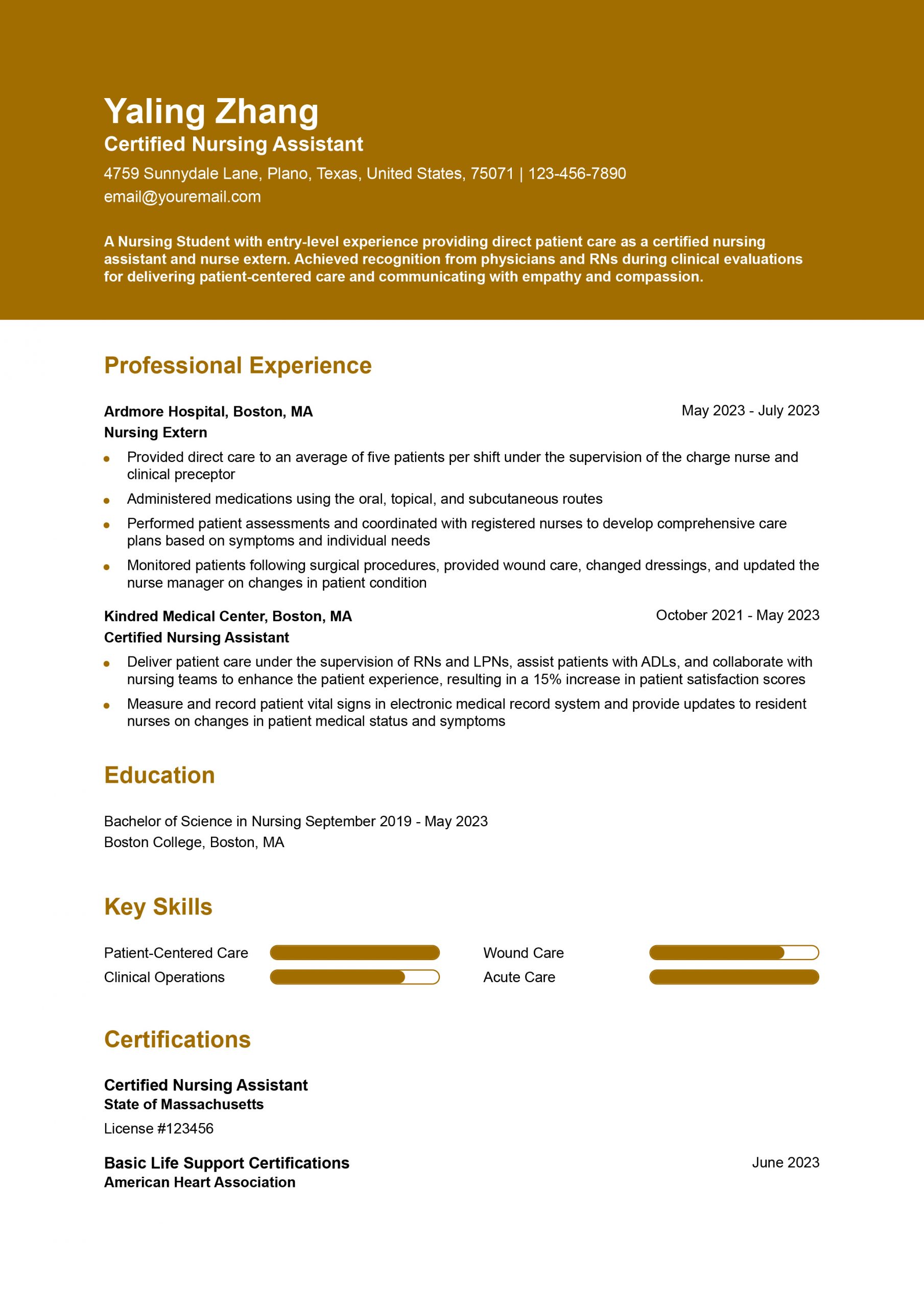 Nursing Student Resume Examples and Templates for 2024