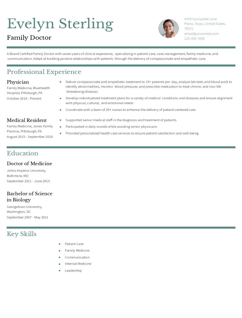 Medical Doctor Resume Examples and Templates for 2024