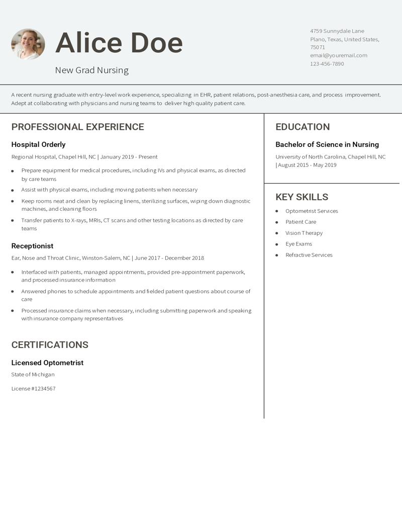 New Grad Nursing Resume Examples and Templates for 2024