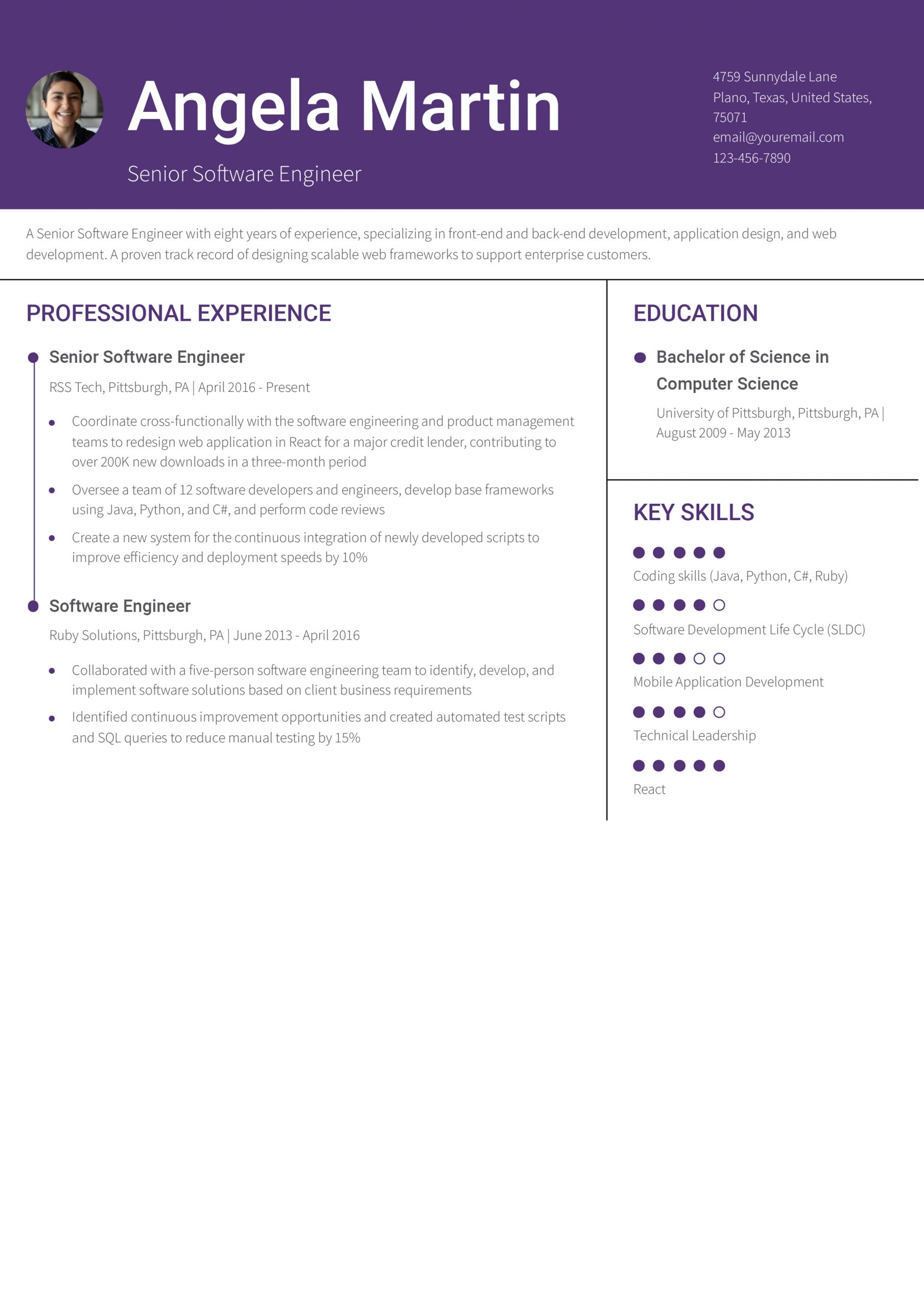 Software Engineer Resume Examples and Templates for 2024