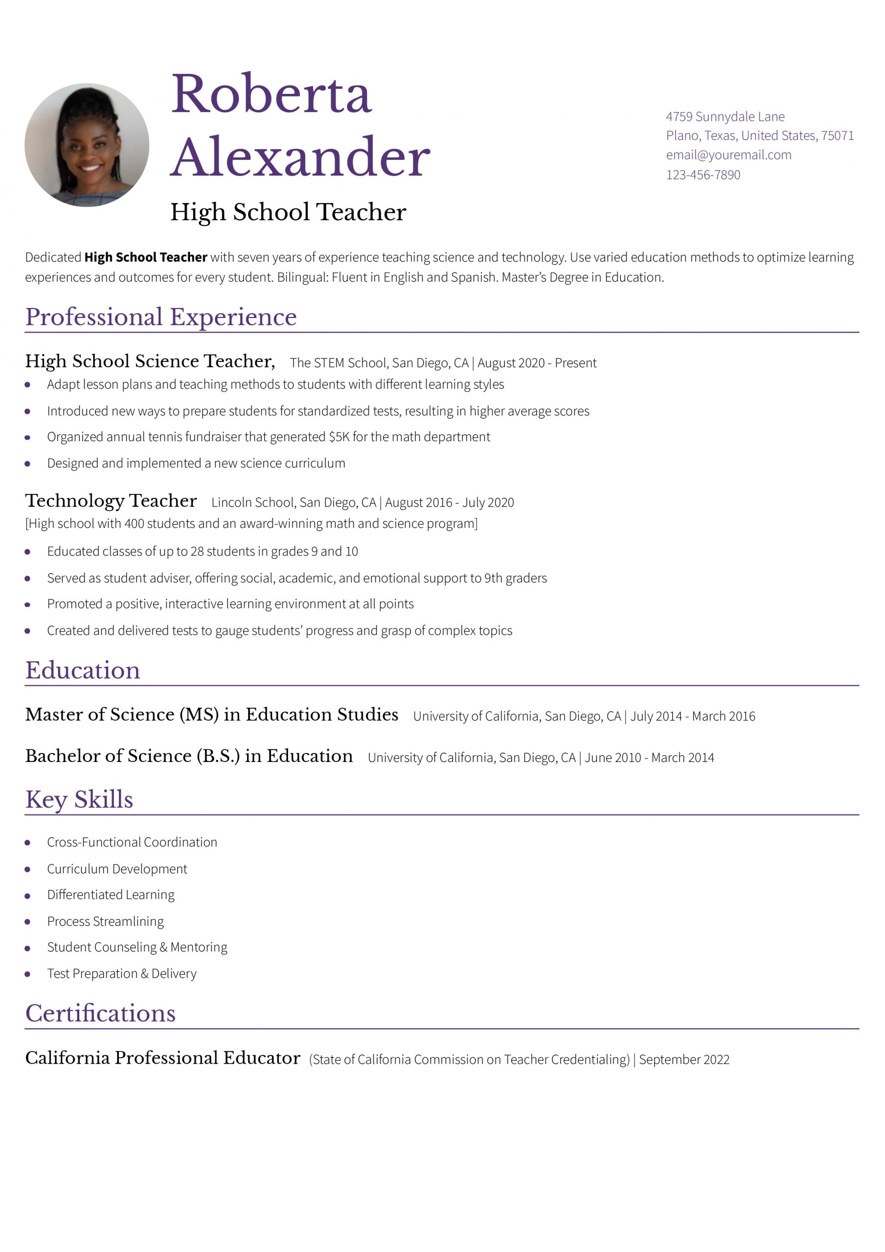 Teacher Resume Examples and Templates for 2024