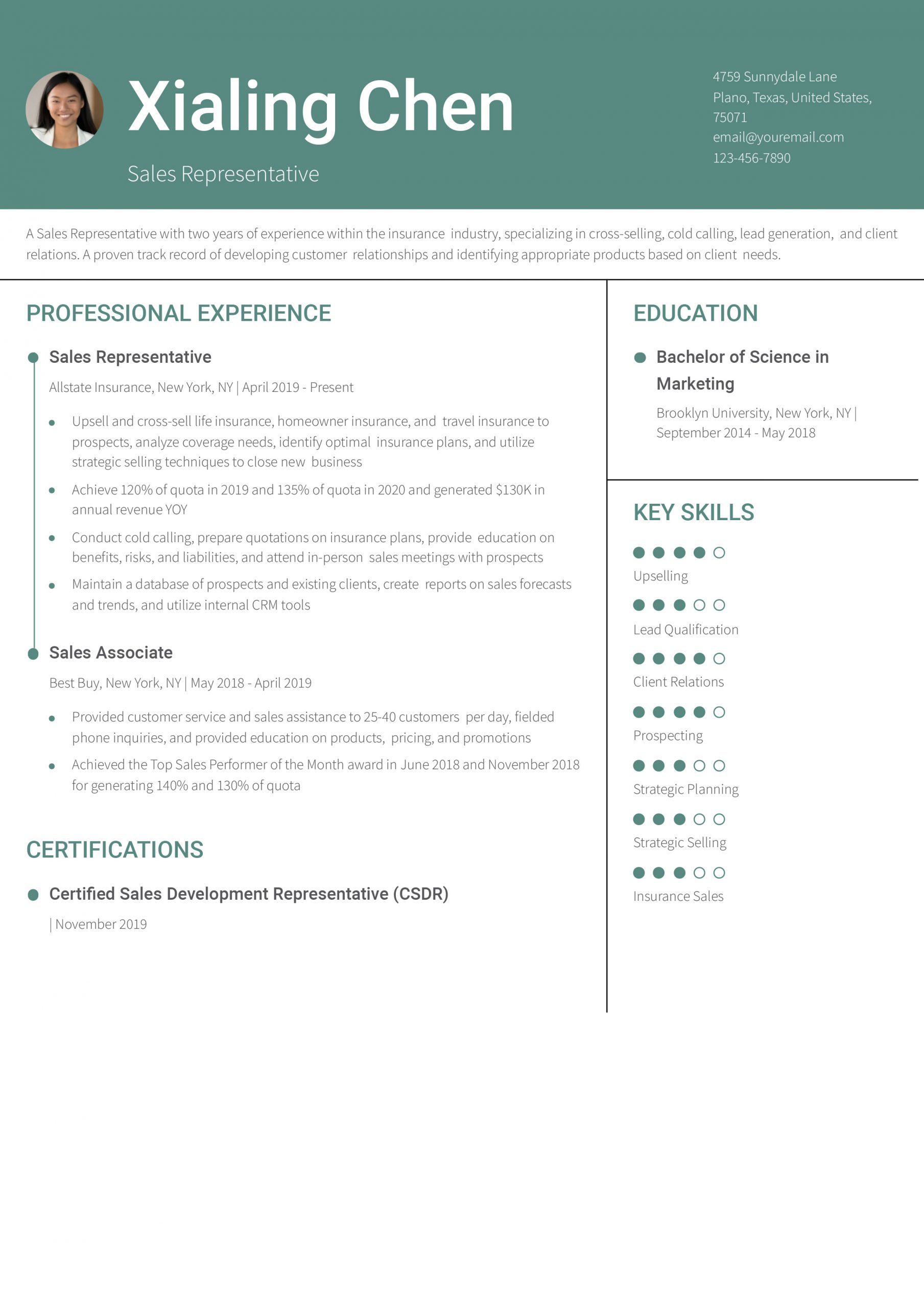 Sales Representative Resume Examples and Templates for 2024