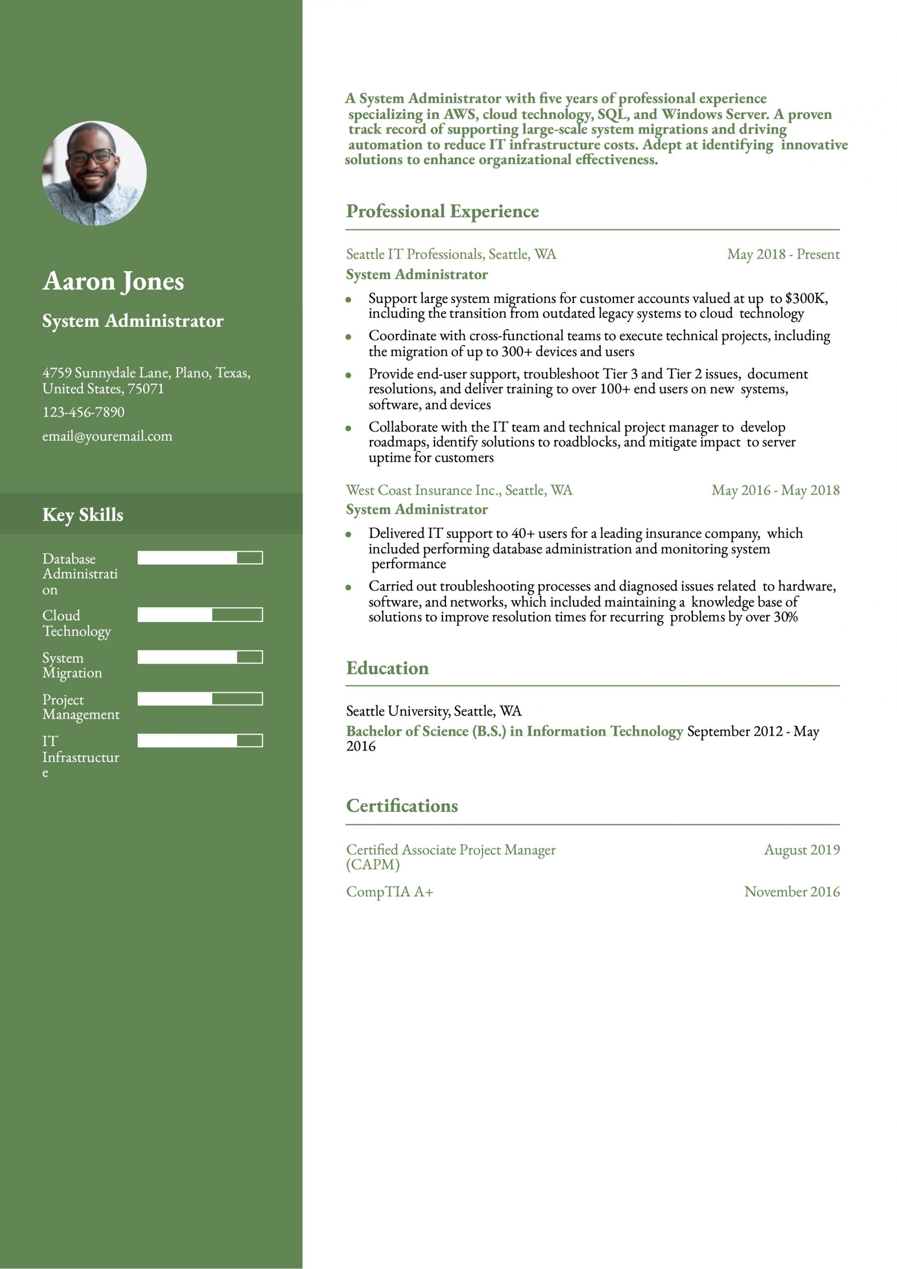 System Administrator Resume Examples and Templates for 2024