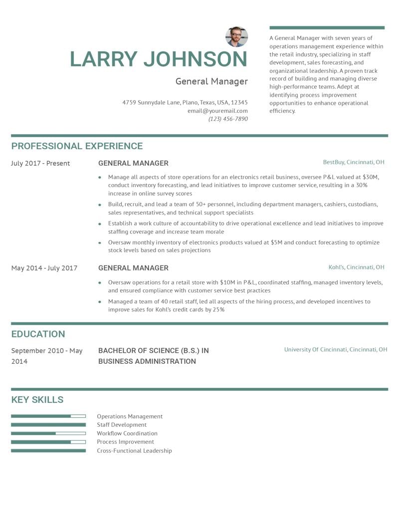 General Manager Resume Examples and Templates for 2024