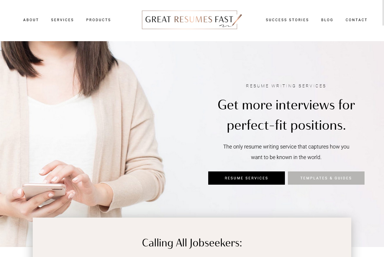 Great Resumes Fast Homepage