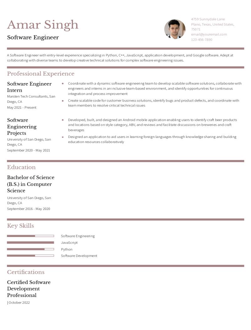 Google Software Engineer Resume Examples and Templates for 2024