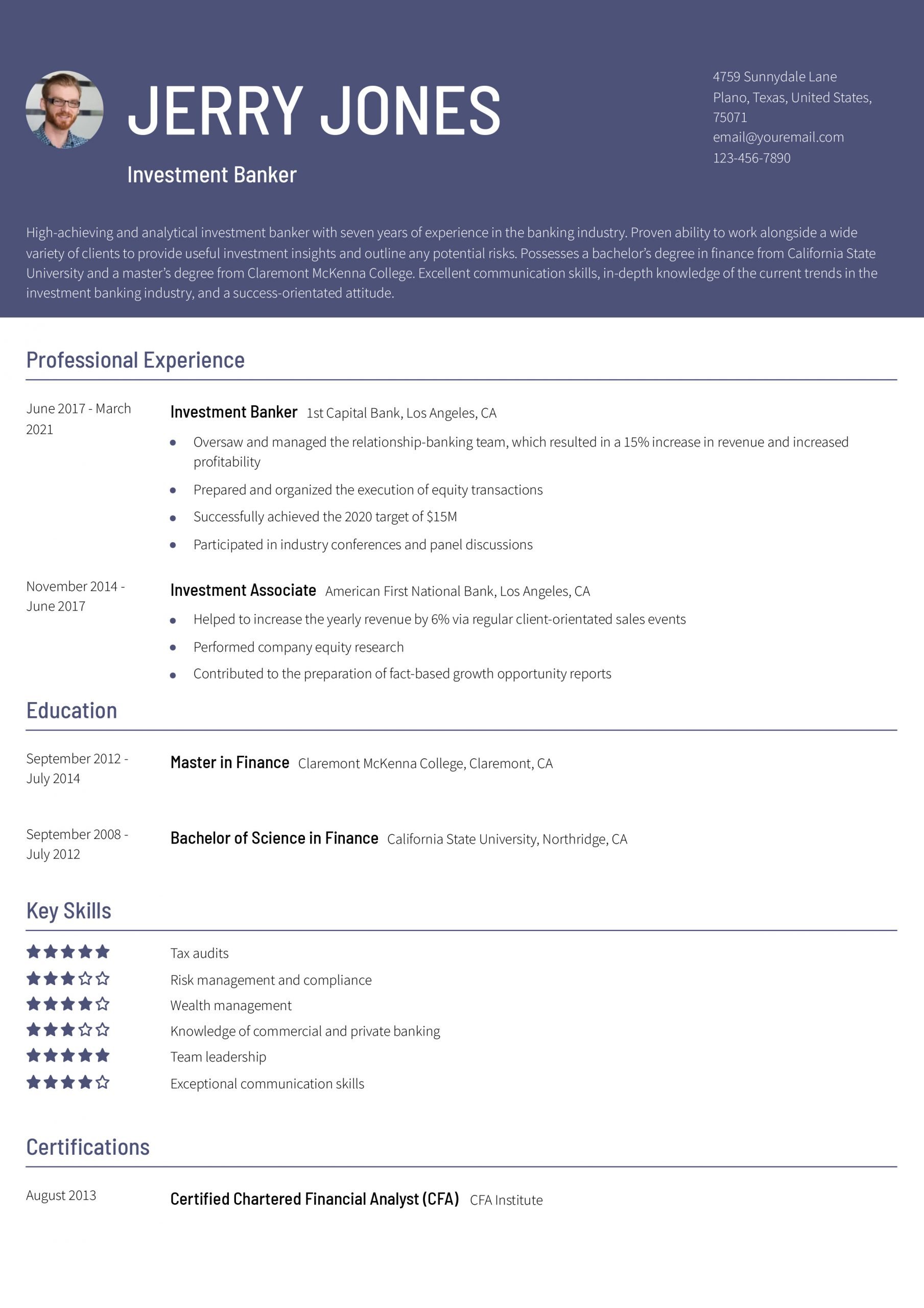 Banking Resume Examples and Templates for 2024