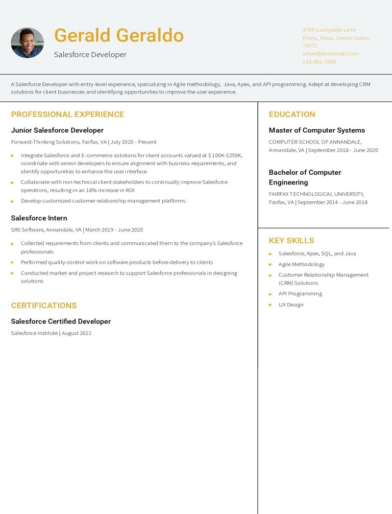 Salesforce Developer Resume Examples and Templates for 2024