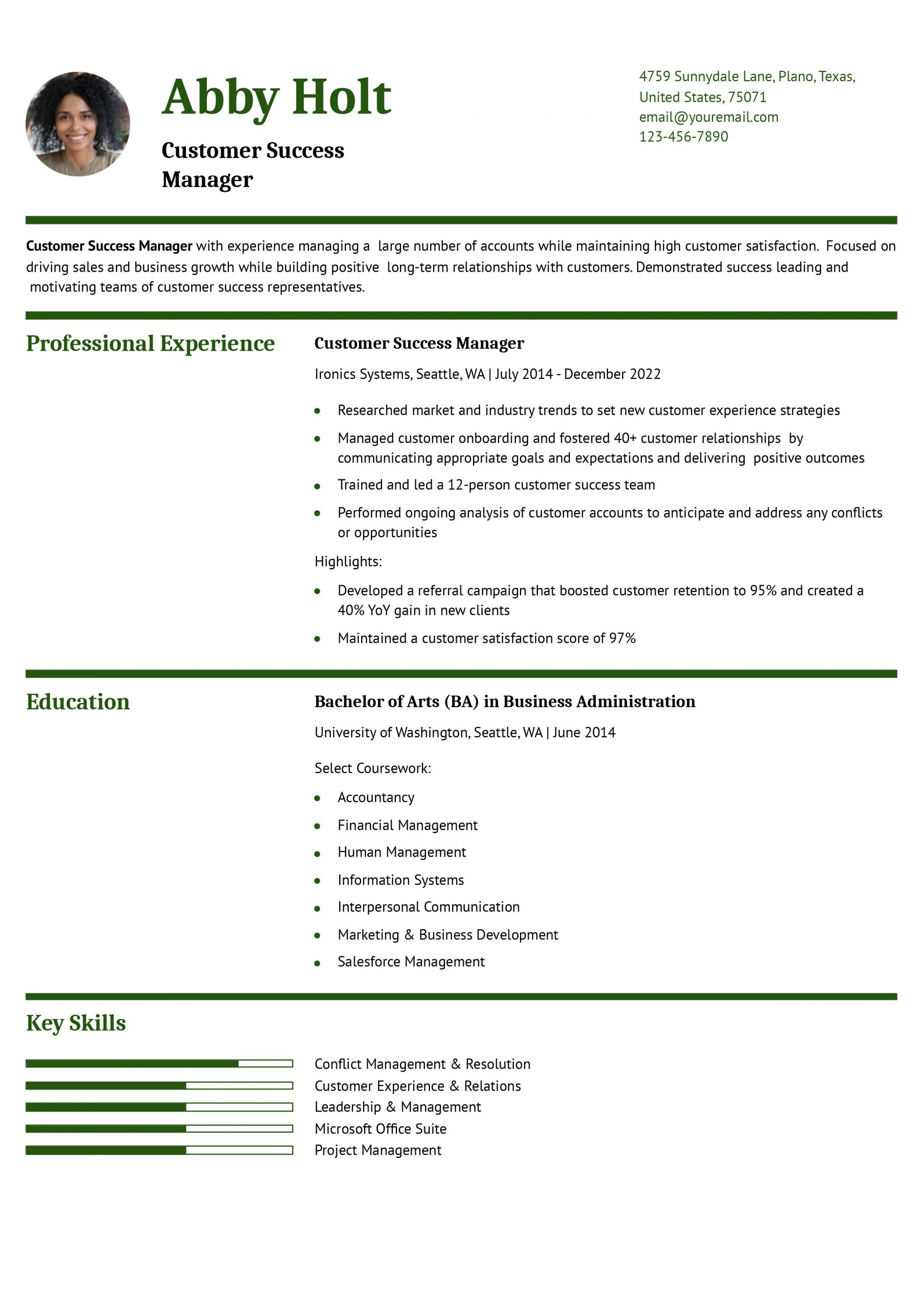 Customer Success Manager Resume Examples and Templates for 2024