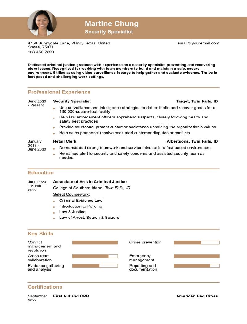Law Enforcement Resume Examples and Templates for 2024