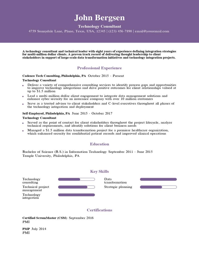 Consulting Resume Examples and Templates for 2024