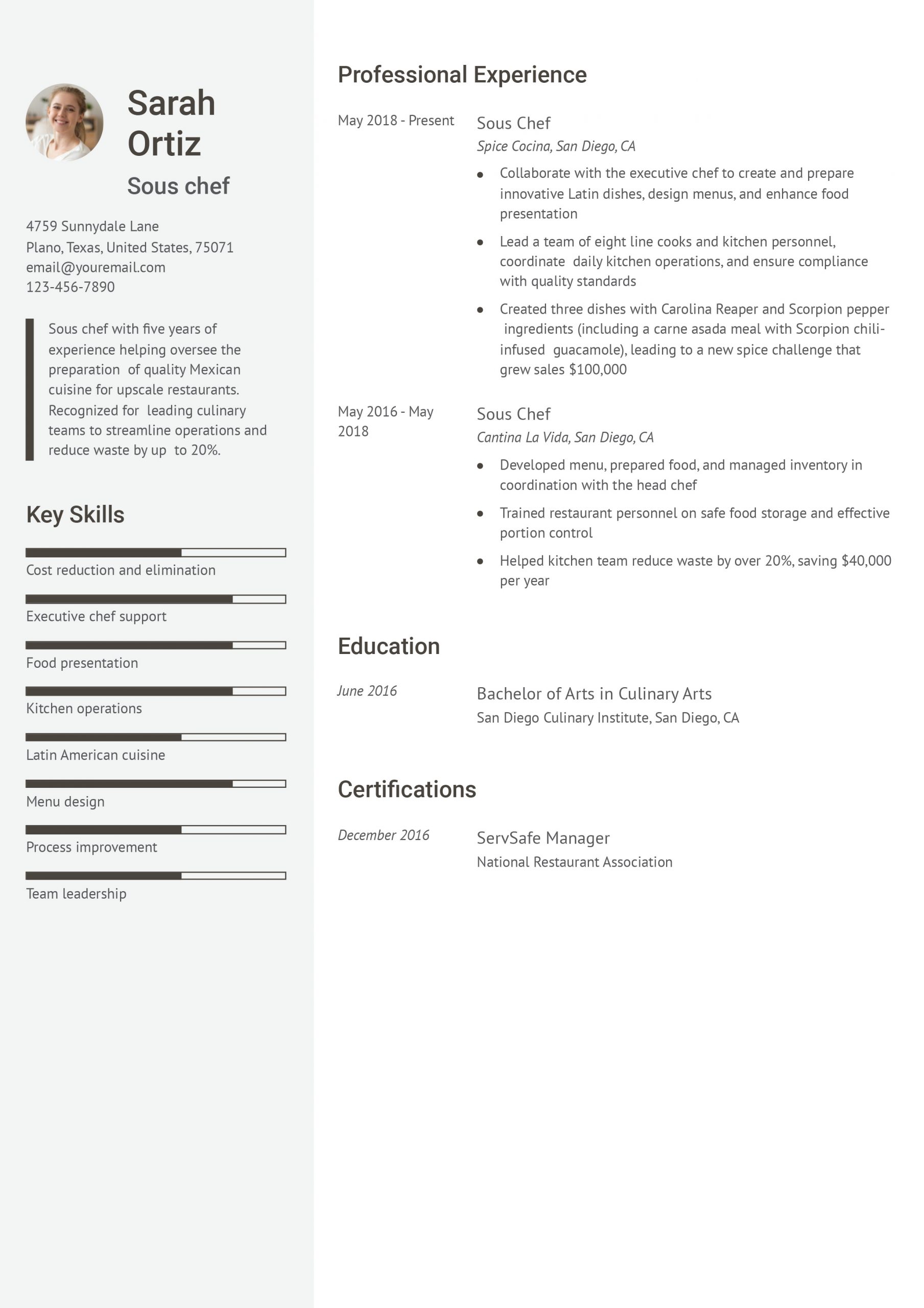 Restaurant Resume Examples and Templates for 2024