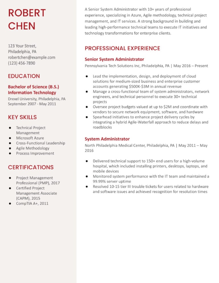 System Administrator Resume Examples and Templates Banner Image