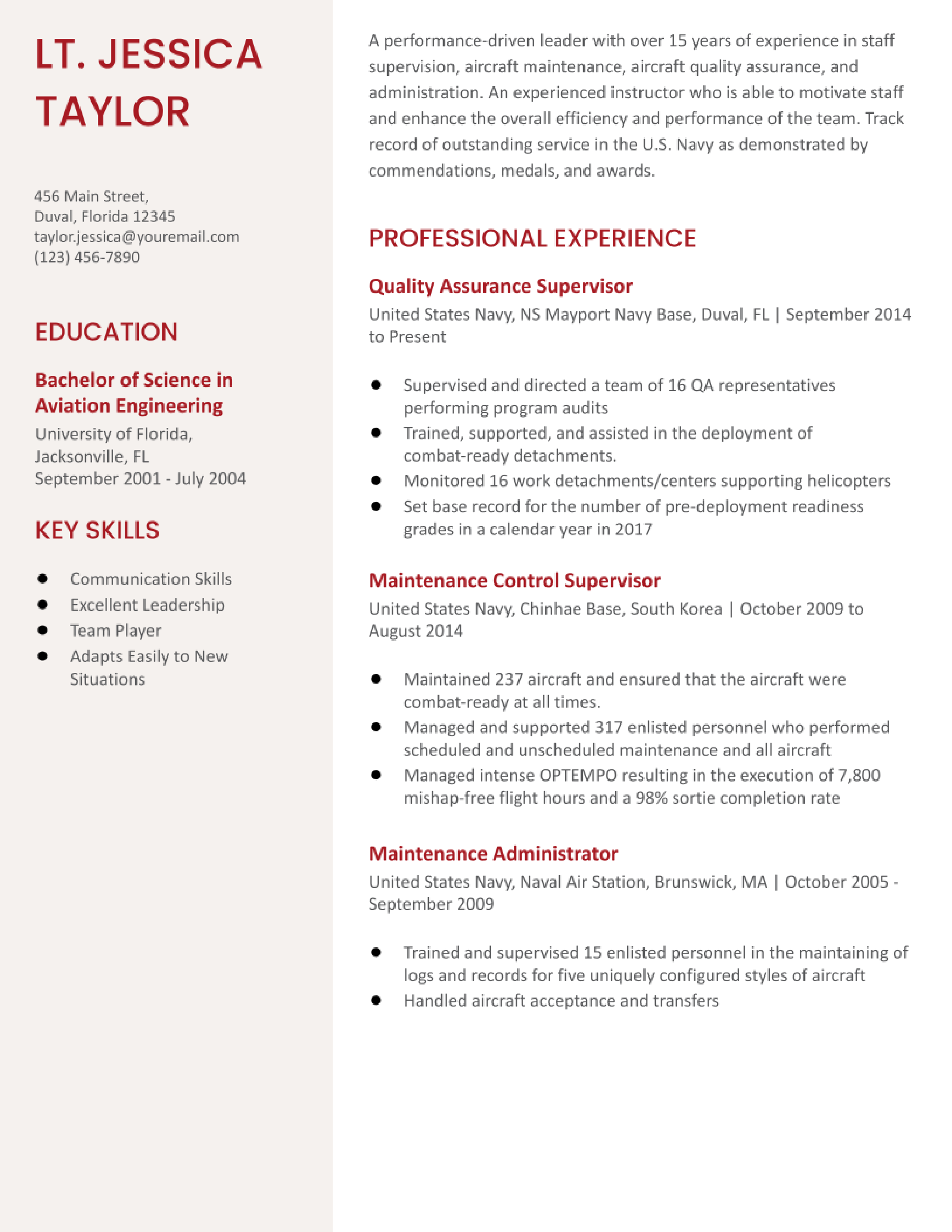 Military Resume Writers