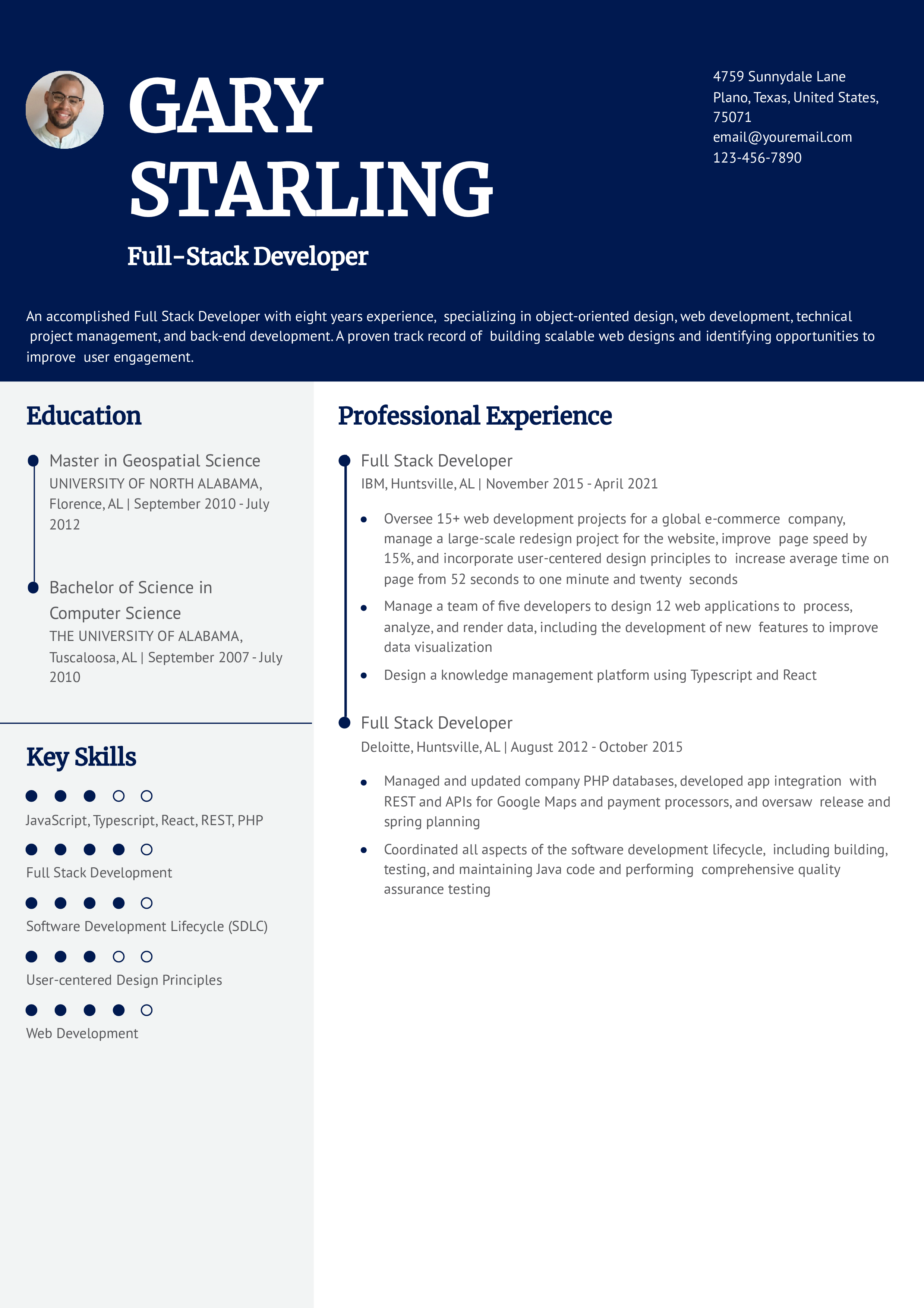 Full Stack Developer Resume Examples and Templates for 2024 ...