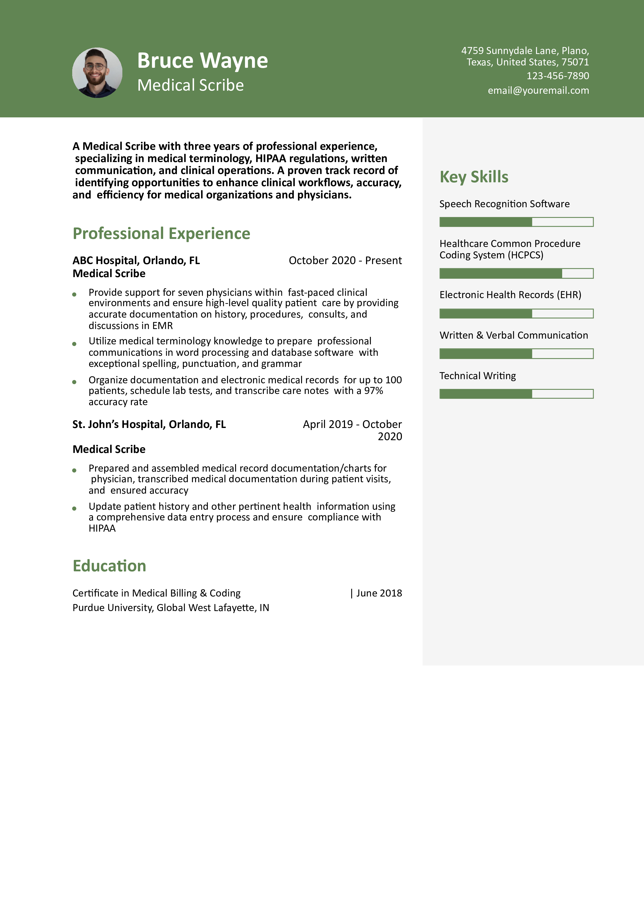 Medical Scribe Resume Examples and Templates for 2024