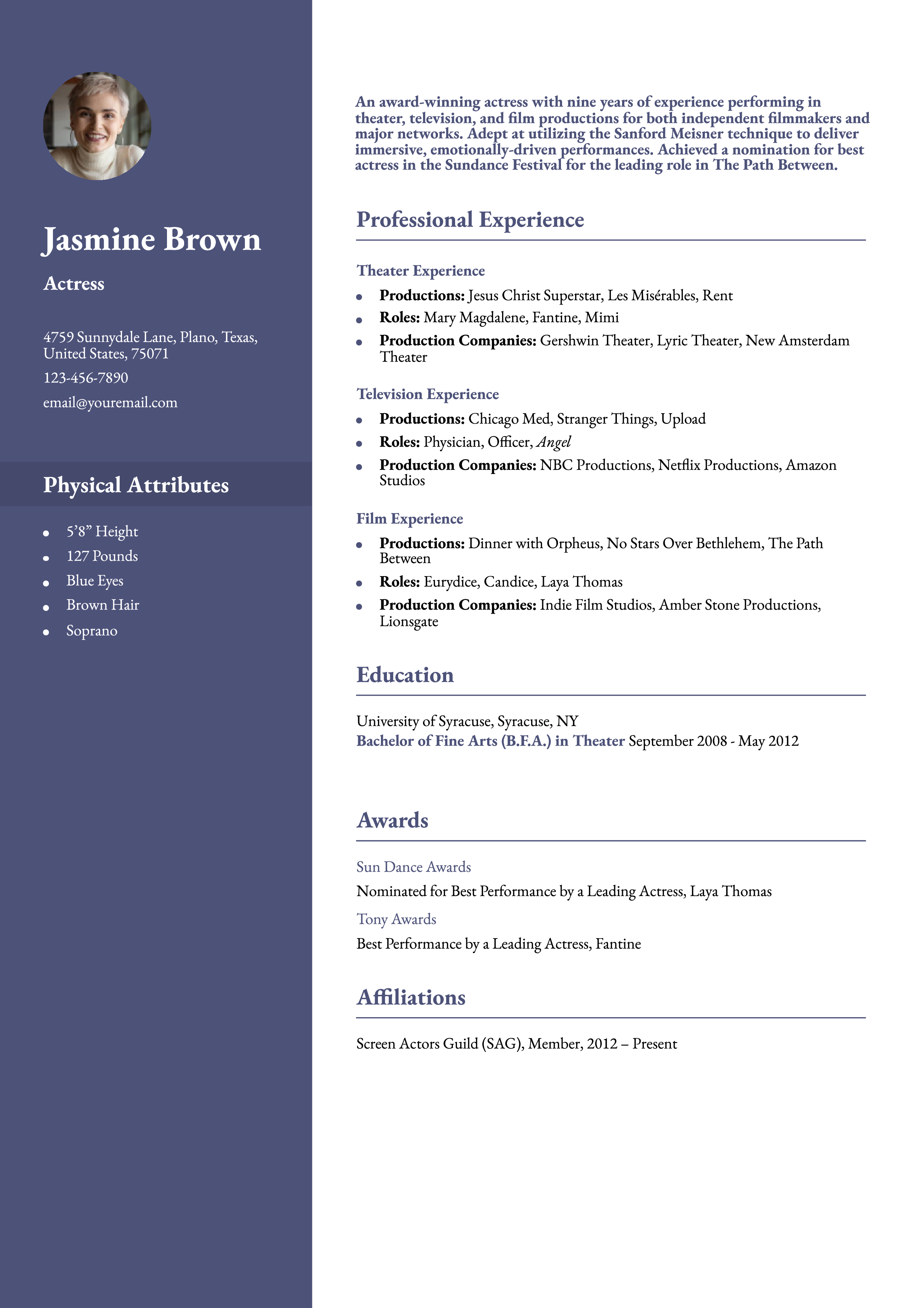 Entertainment Resume Examples and Templates for 2024 ResumeBuilder com