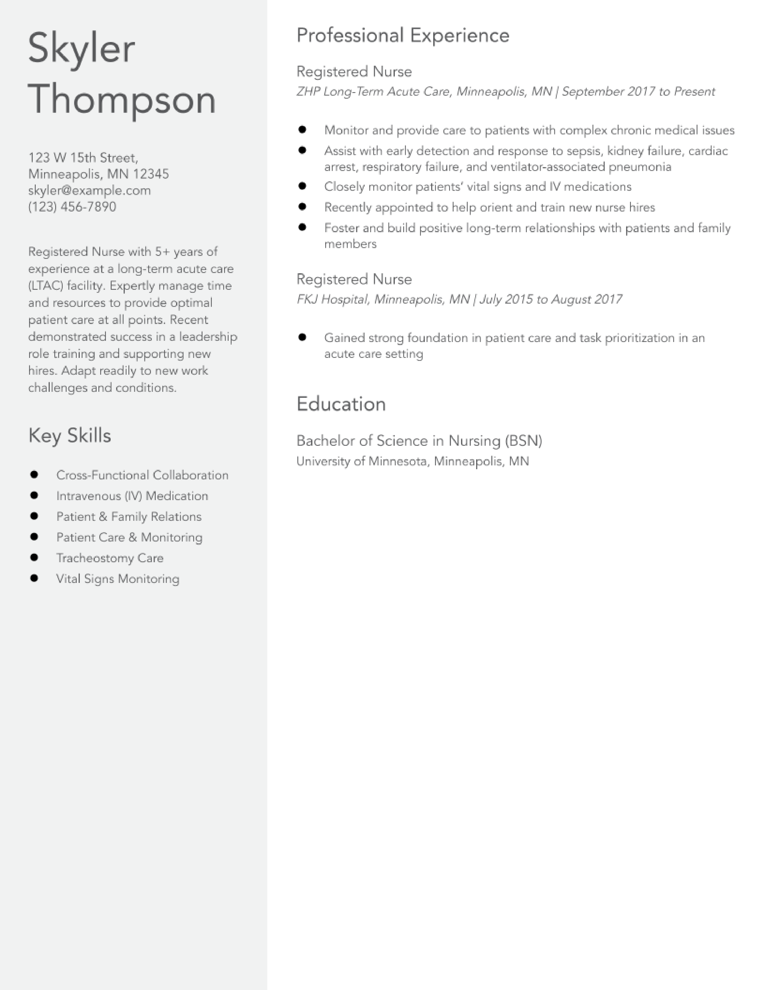 Nursing Home Nurse Resume Examples and Templates for 2024