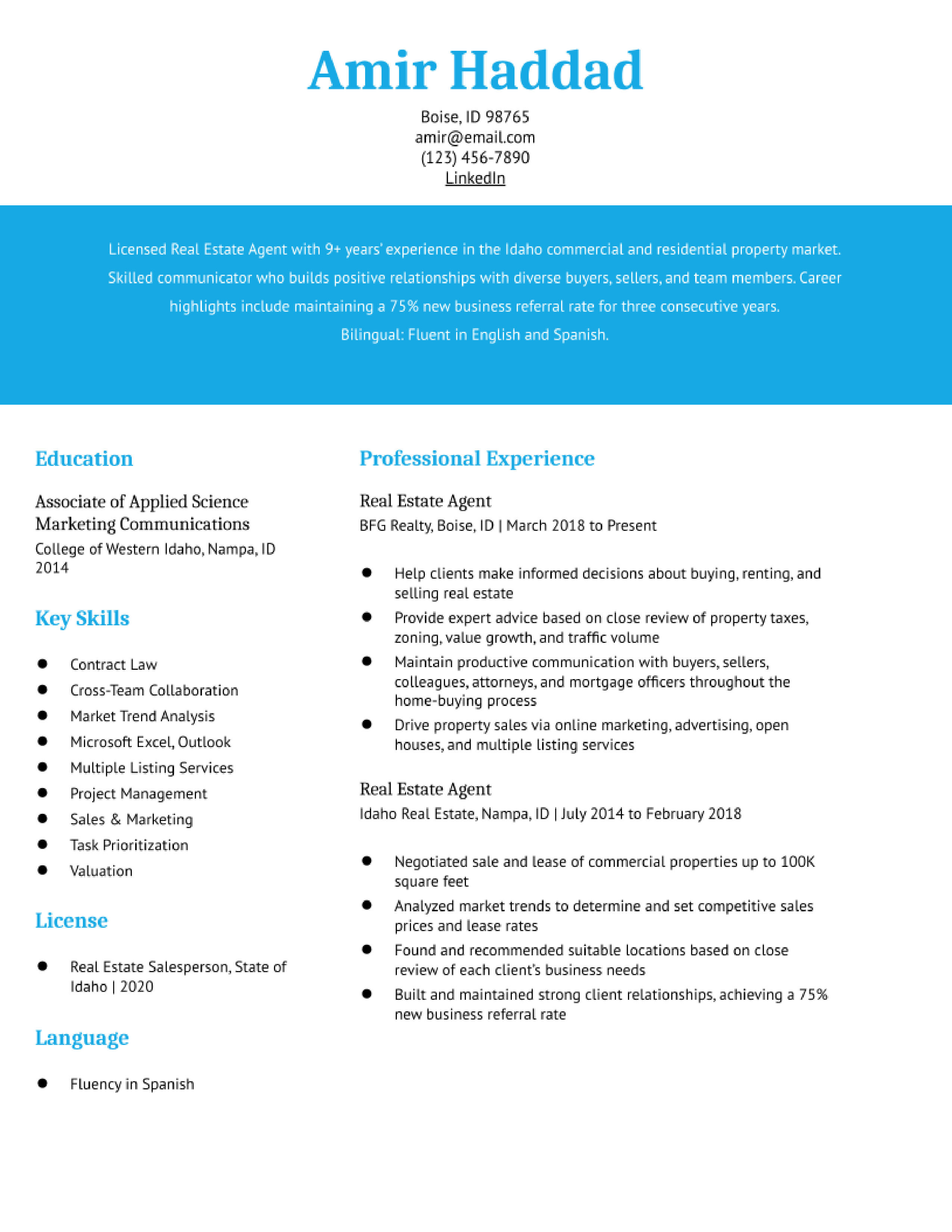 Real Estate Agent Resume Examples and Templates for 2024
