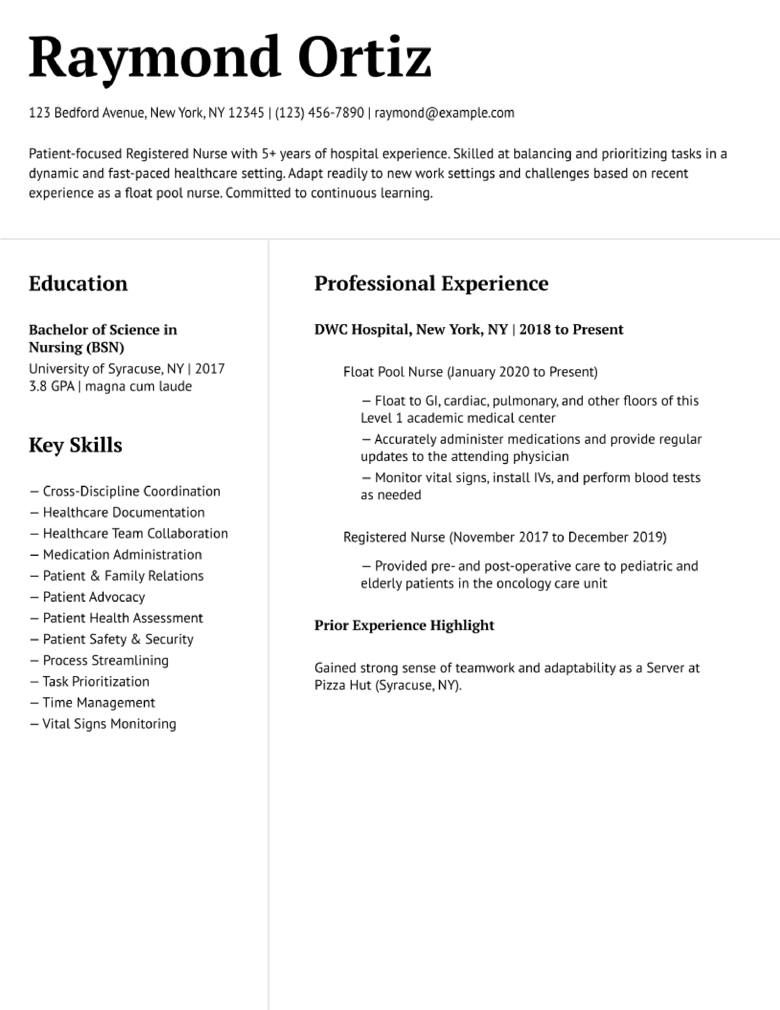 Travel Nurse Resume Examples and Templates for 2023 - ResumeBuilder.com