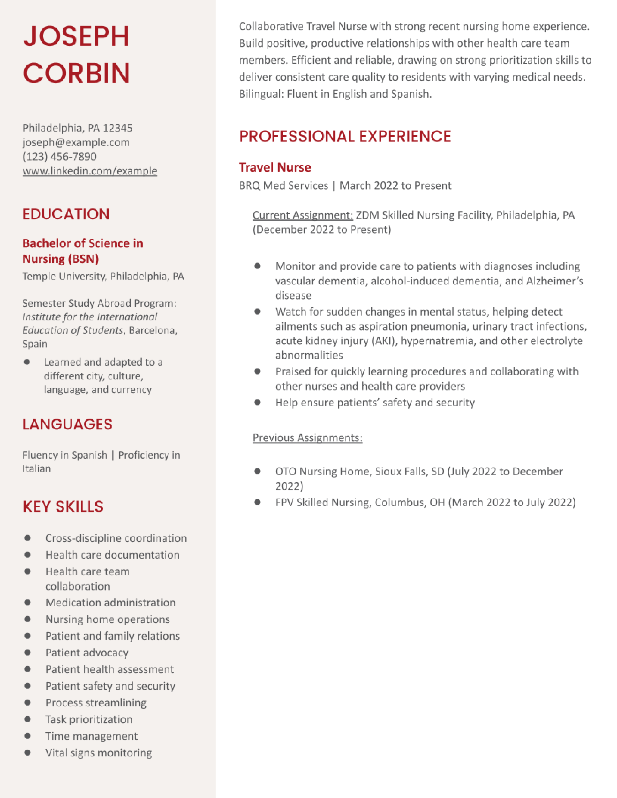 Travel Nurse Resume Examples and Templates for 2024