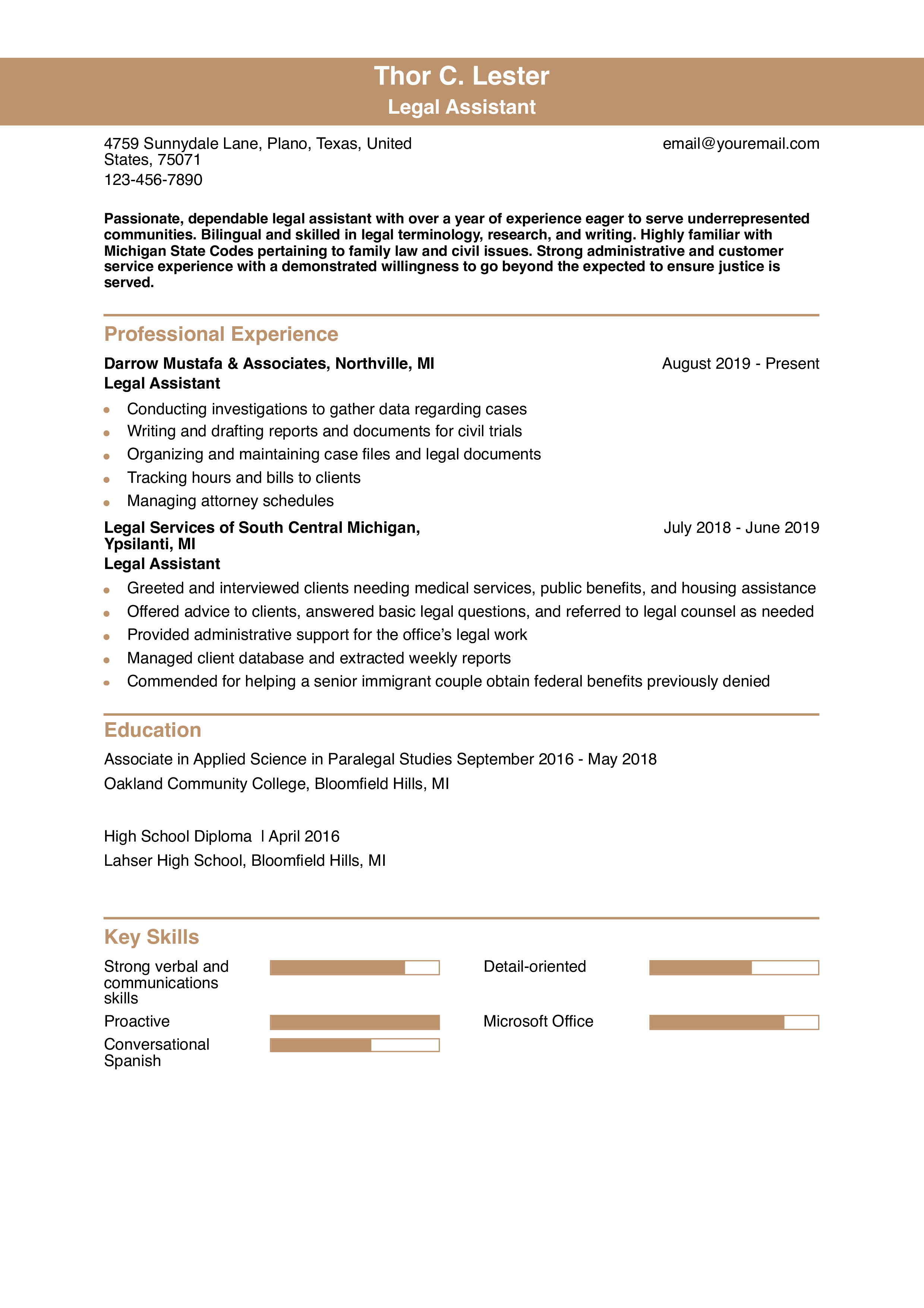 Legal Assistant Resume Examples and Templates for 2024