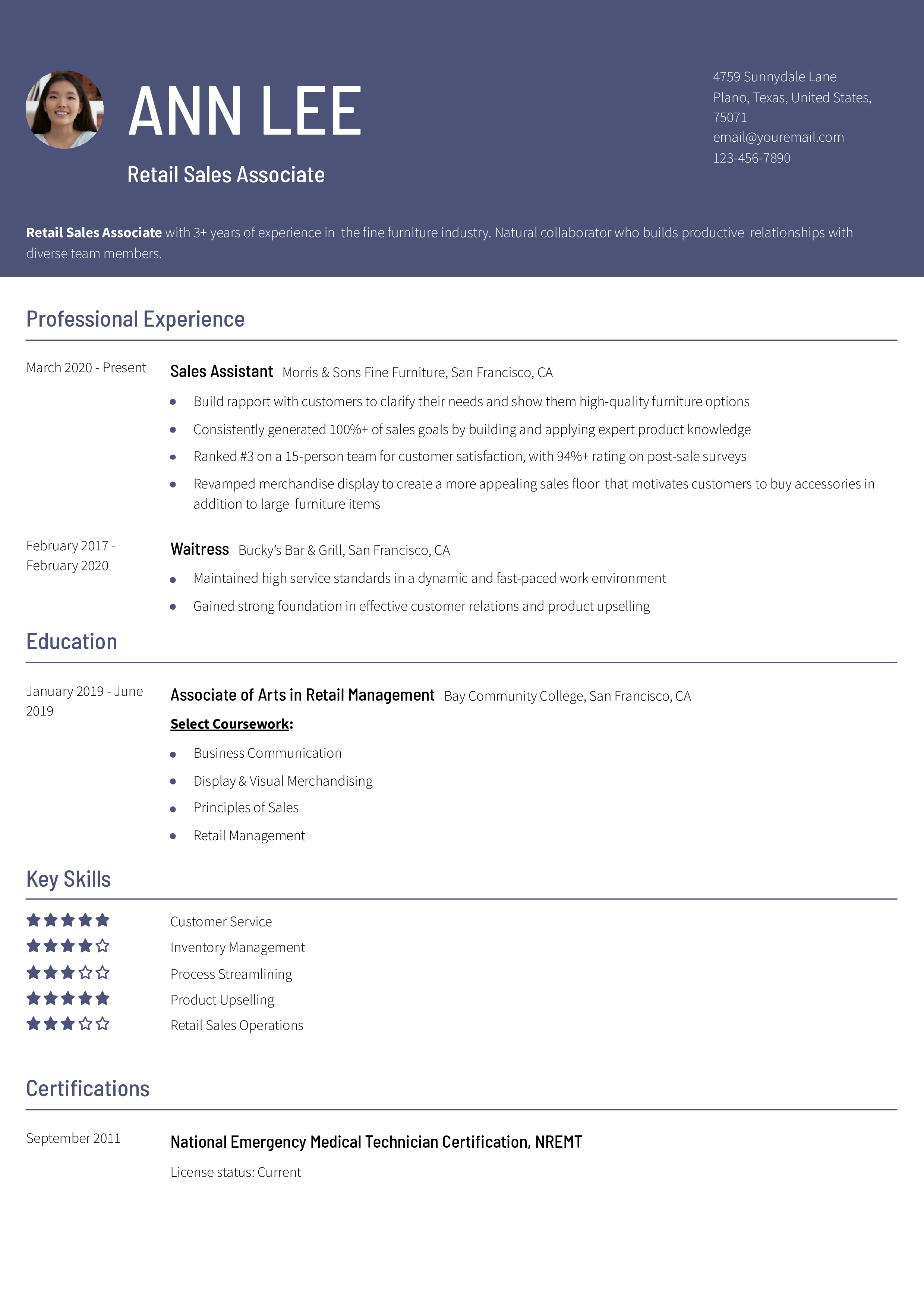 Retail Resume Examples and Templates for 2024 ResumeBuilder com