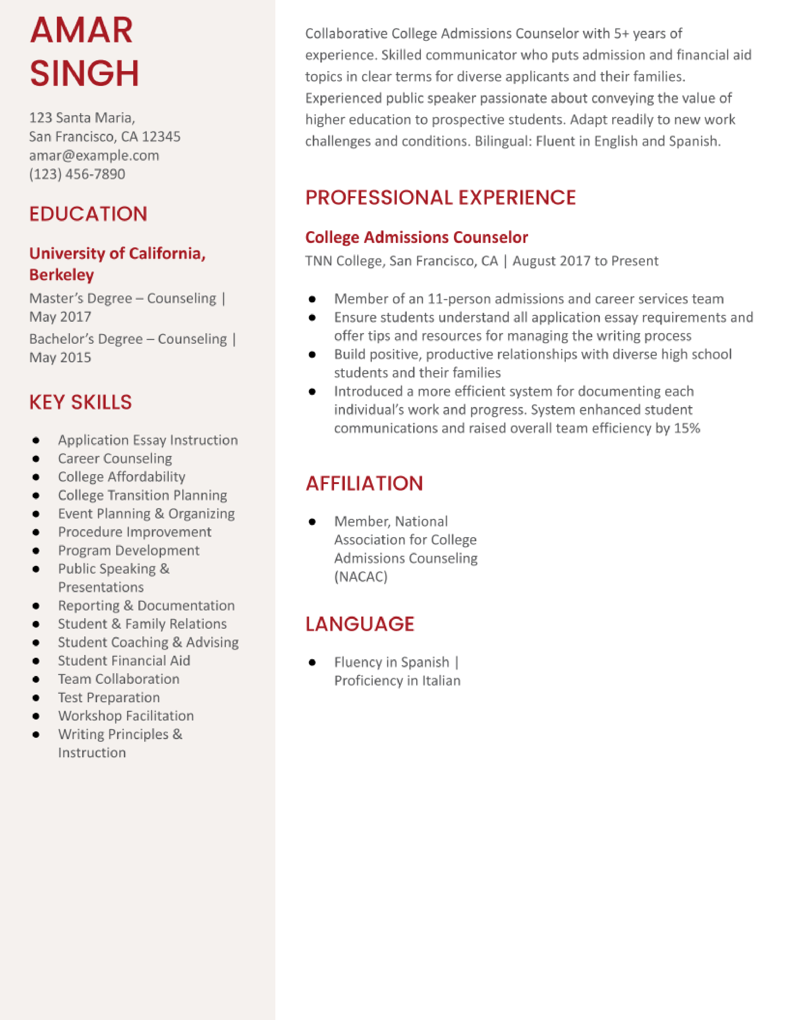 Education Resume Examples and Templates for 2024 - ResumeBuilder.com