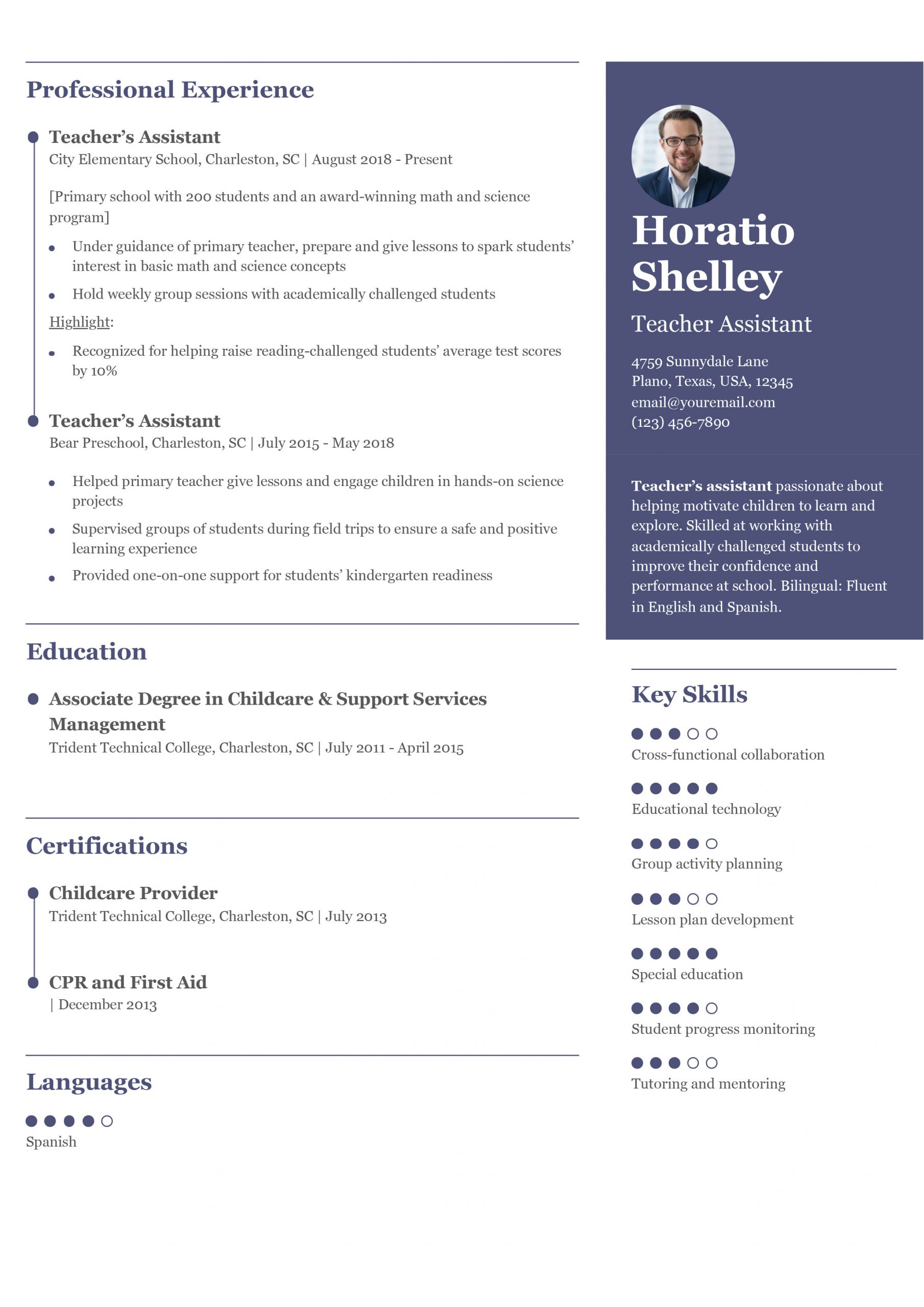 Teacher Assistant Resume Examples and Templates for 2025