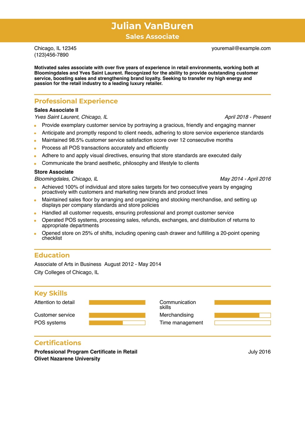 Sales Associate Resume Examples and Templates for 2025