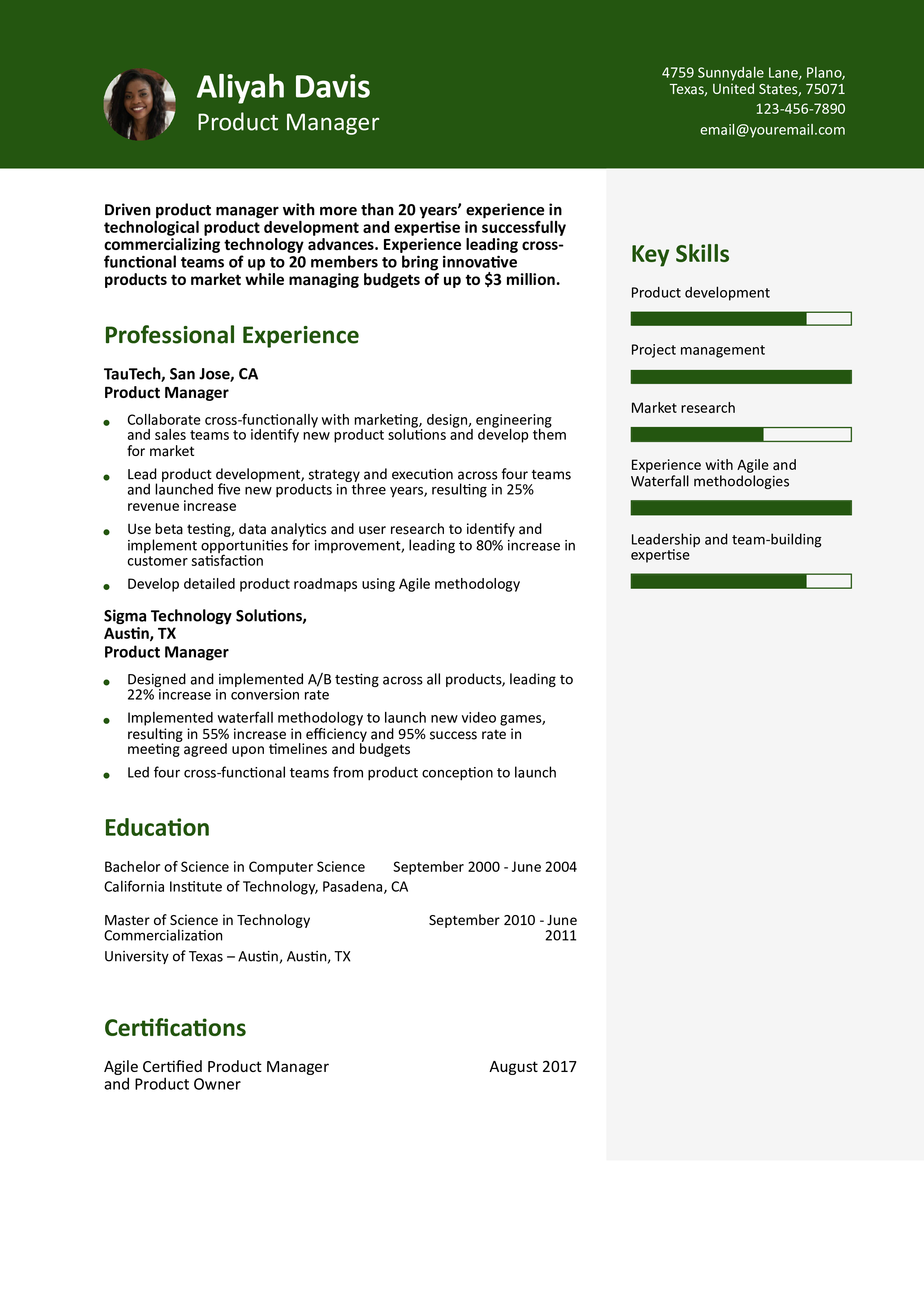 Senior-Level Resume
