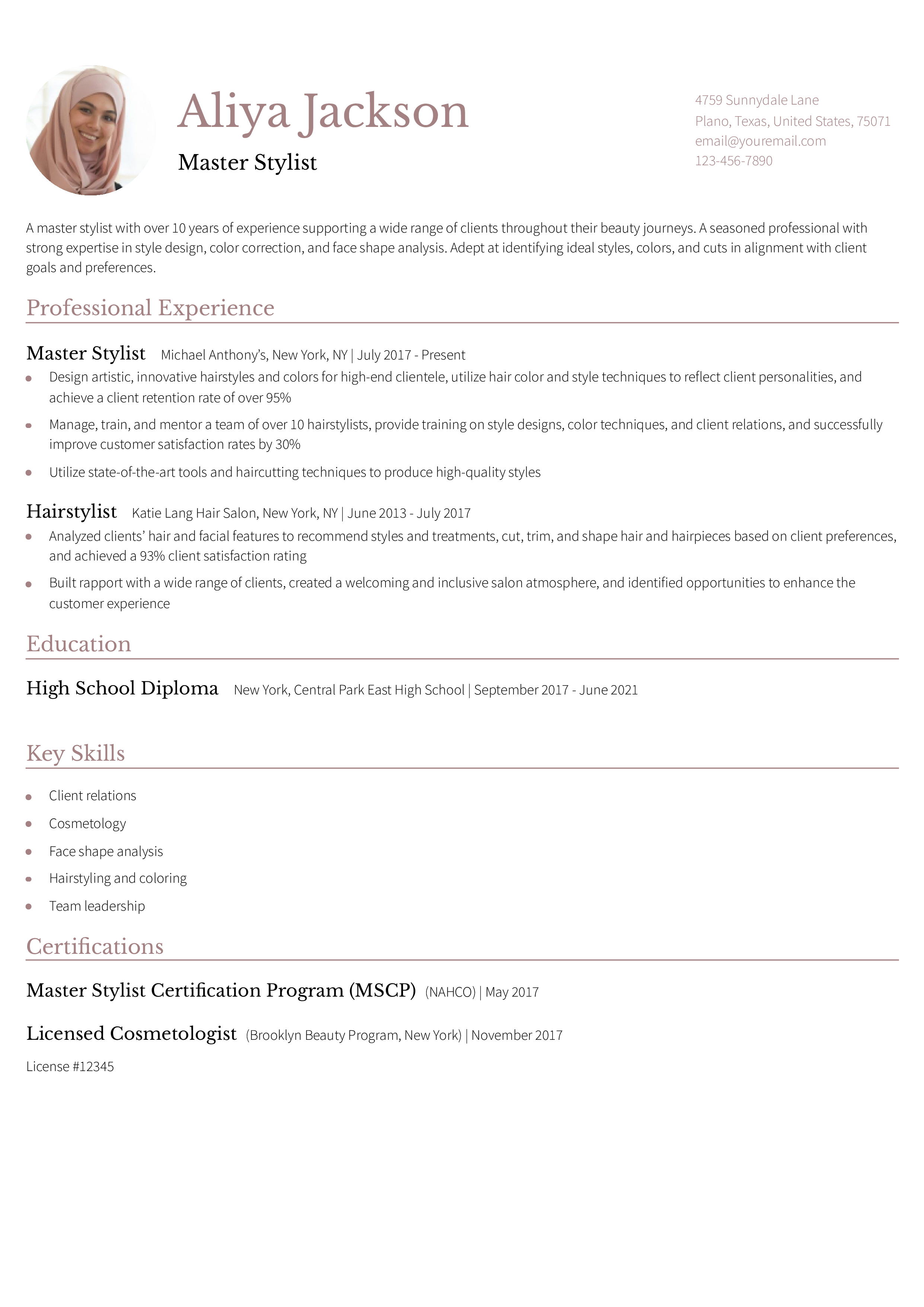 Senior-Level Resume