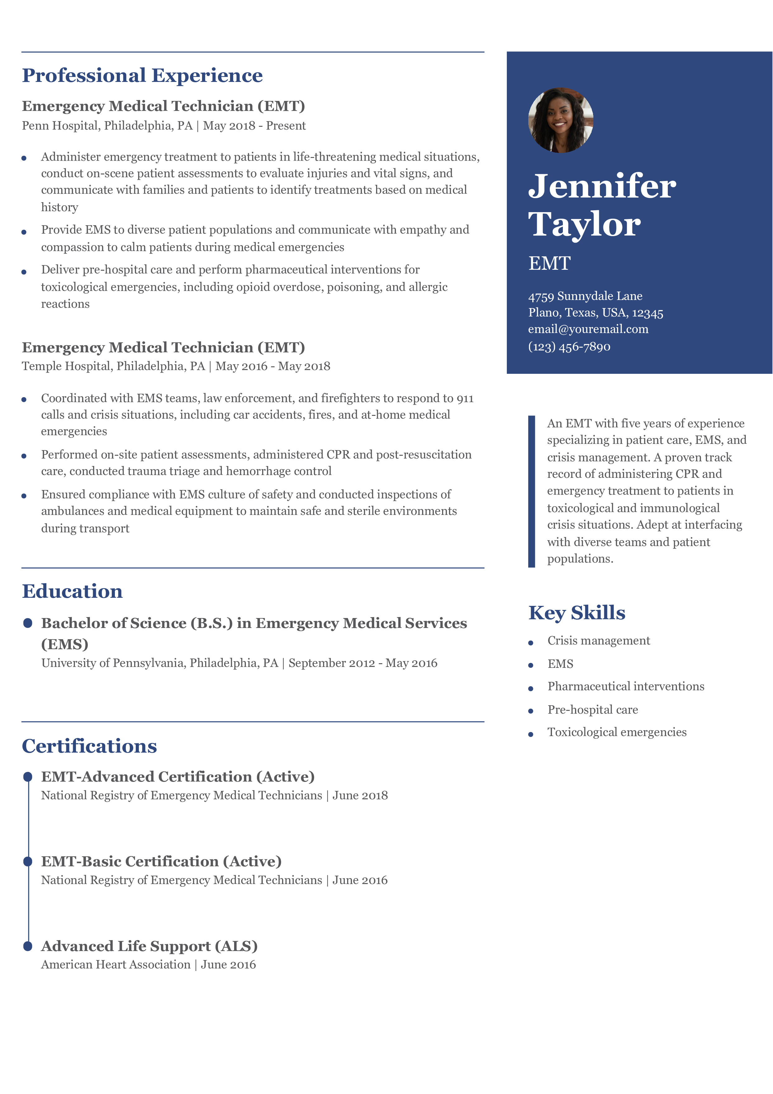 Emergency Medical Technician Resume - Emergency Medical Technician Mid Level.pdf 