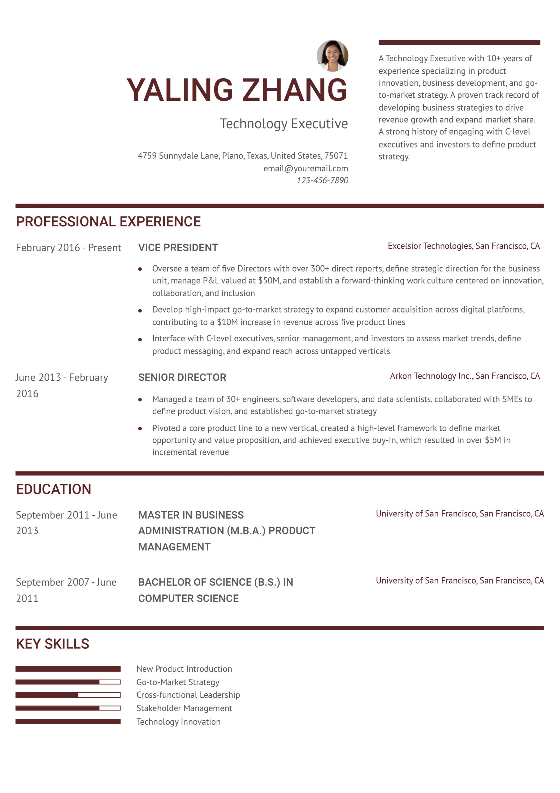 Executive Resume Examples and Templates for 2025