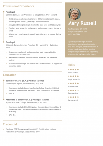 Law School Application Resume Example
