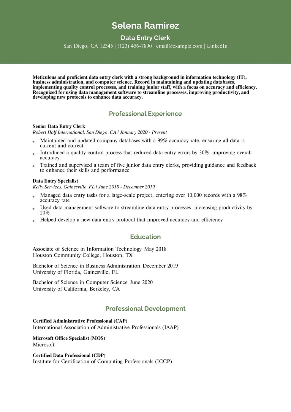 10 Data Entry Resume Examples and - Data Entry Clerk Resume Example Banner Image