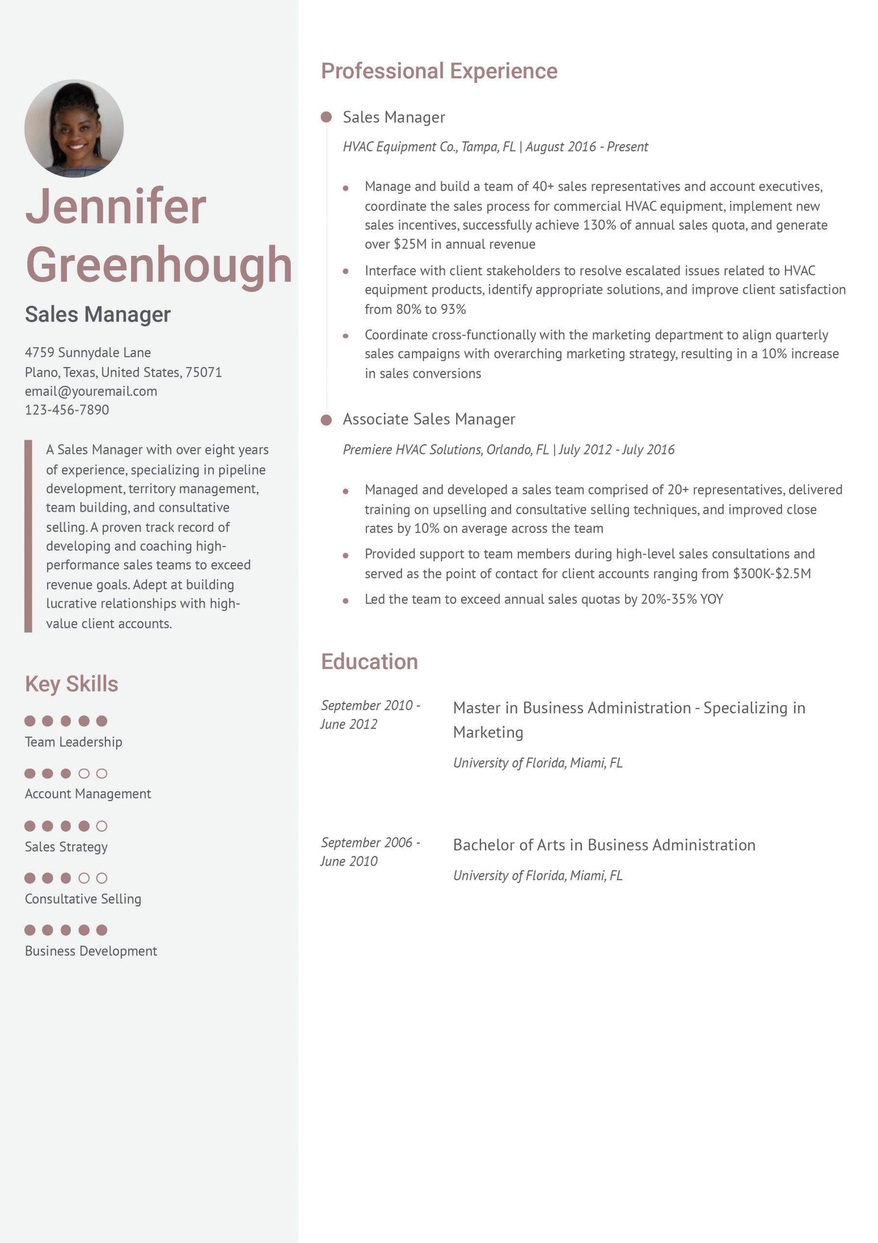 Sales Manager Resume Examples and Templates for 2025