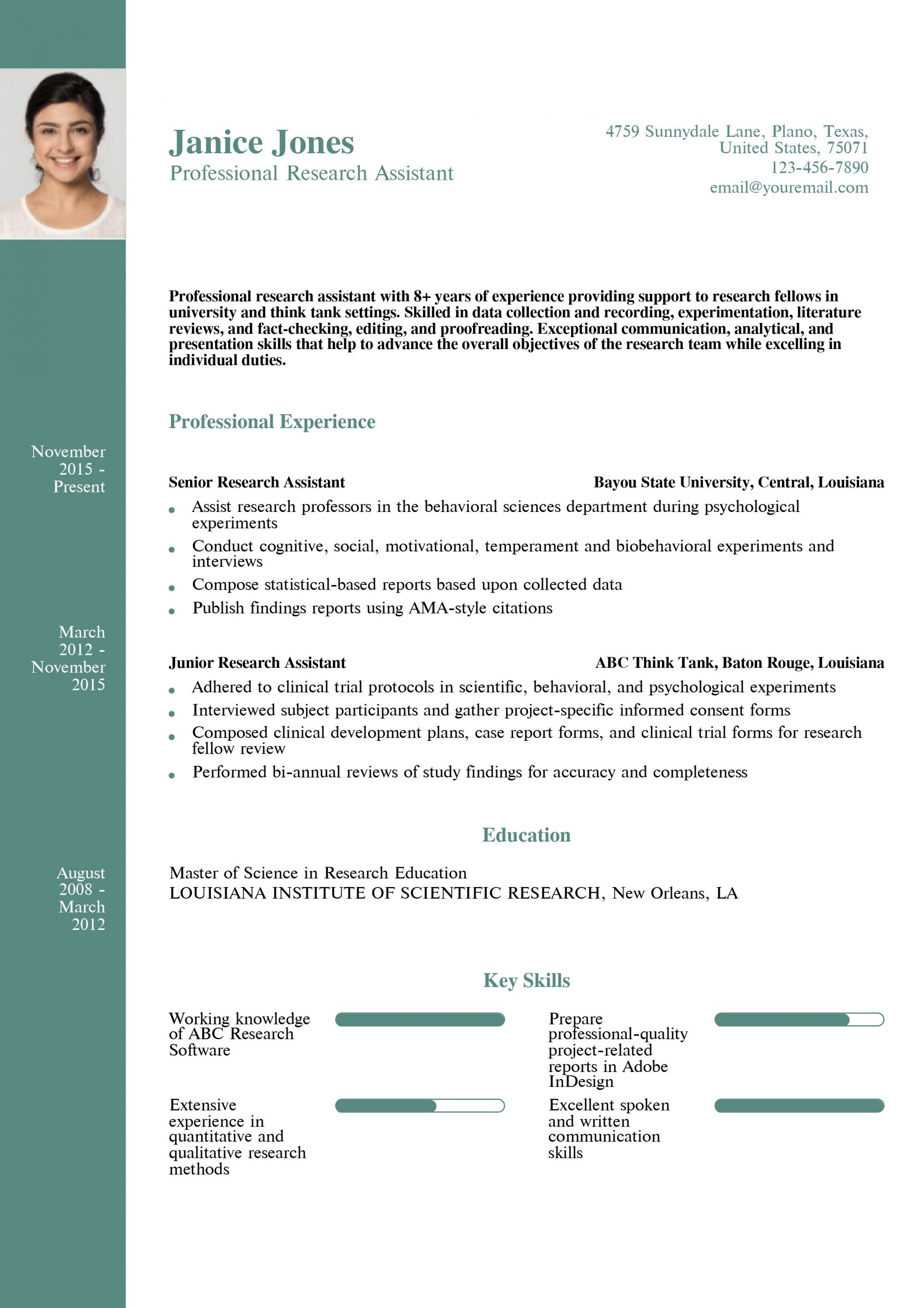 Best Research Assistant Resume Examples and Templates for 2025