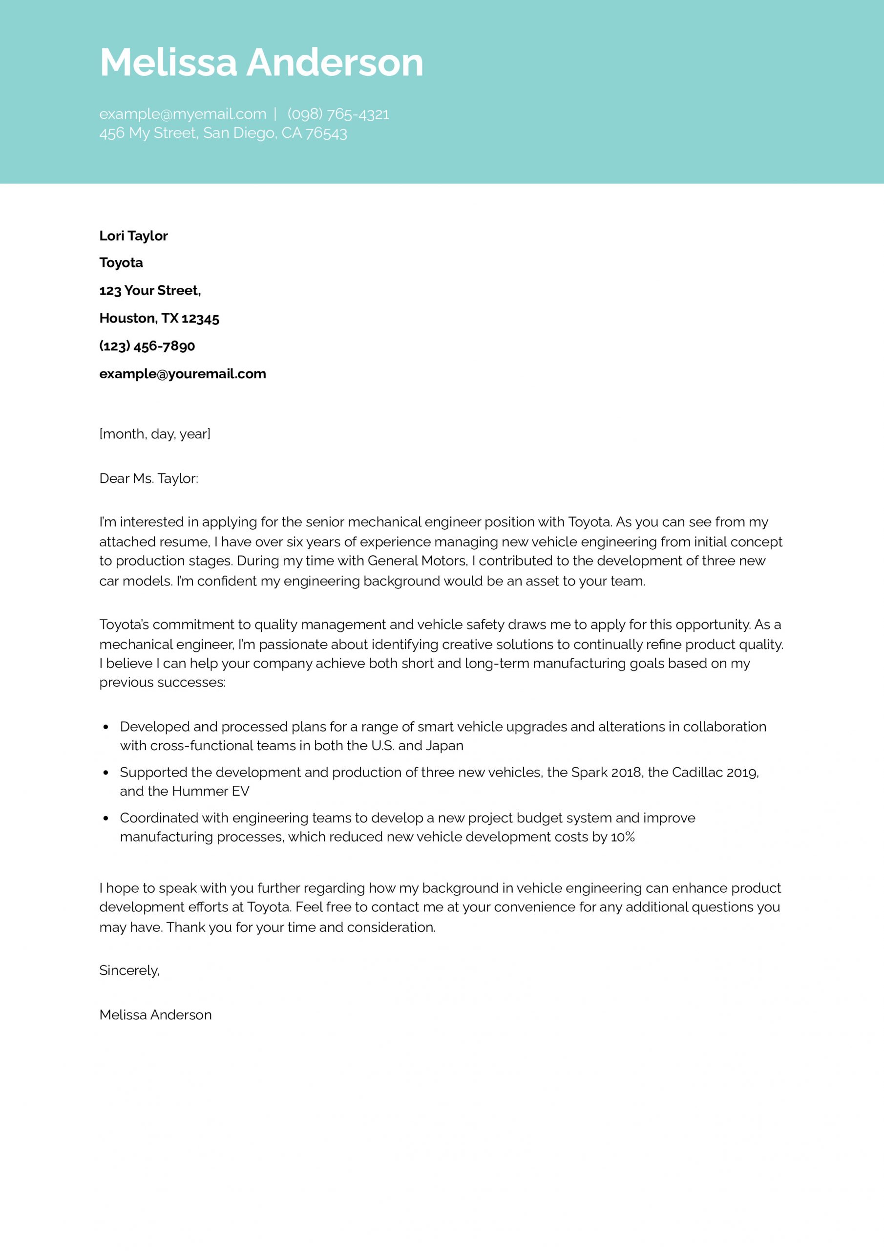 Engineering Cover Letter Examples and Templates for 2025