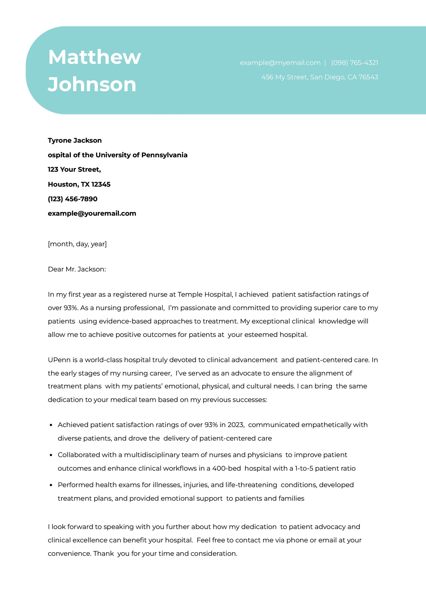 Entry-Level Nurse Cover Letter Examples and Templates for 2025