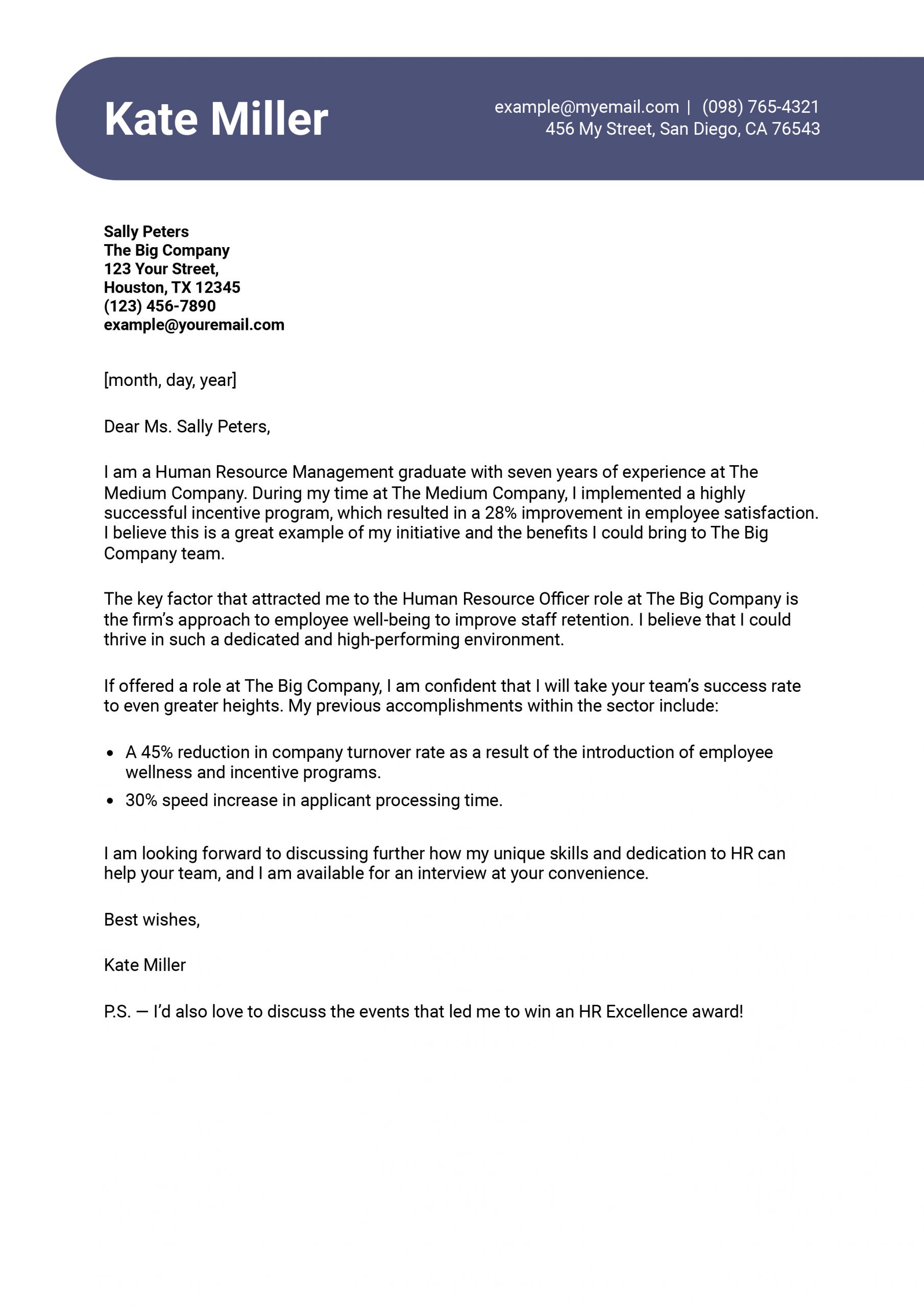 Human Resources (HR) Cover Letter Examples and Templates for 2025