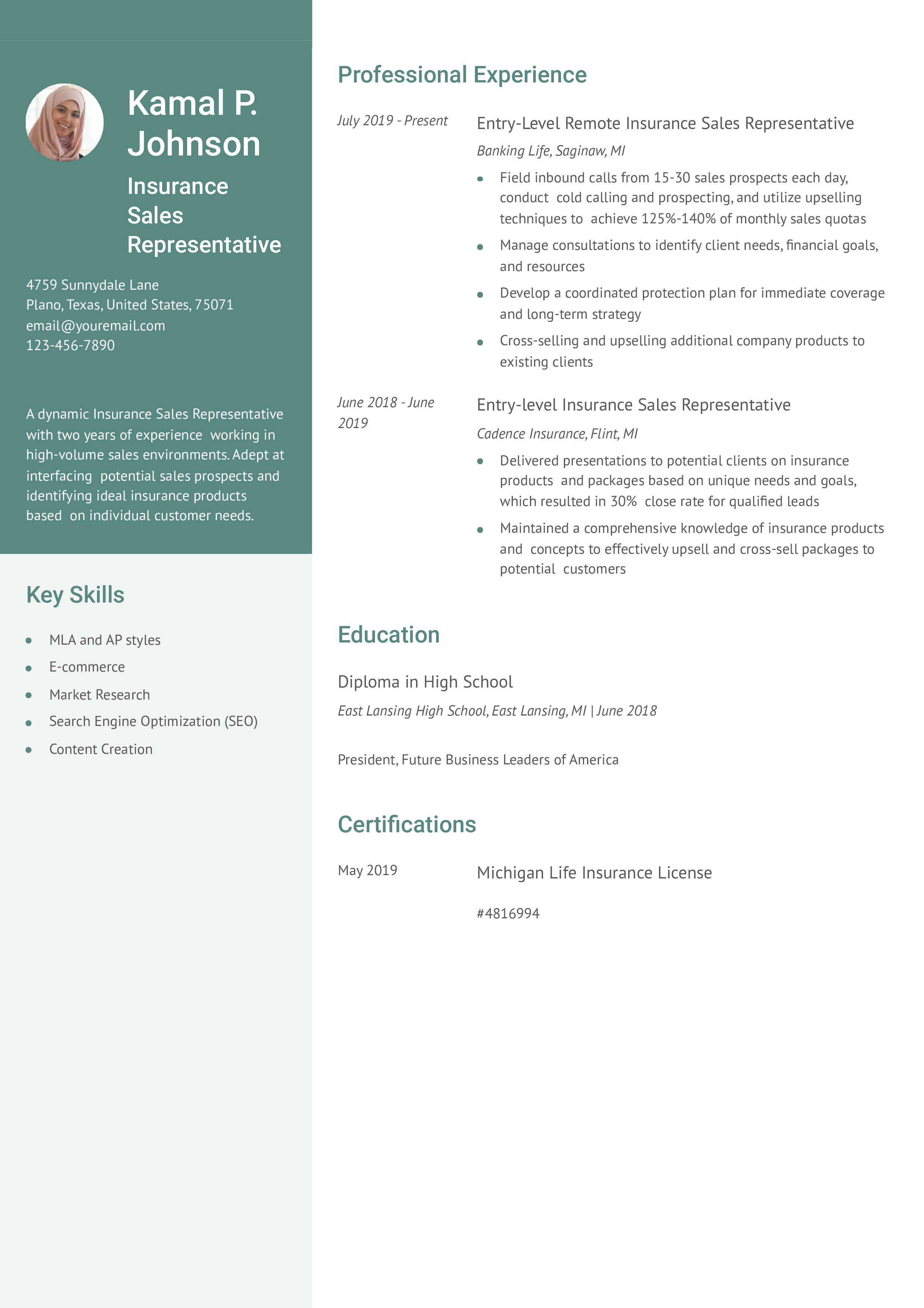 Entry-level Resume