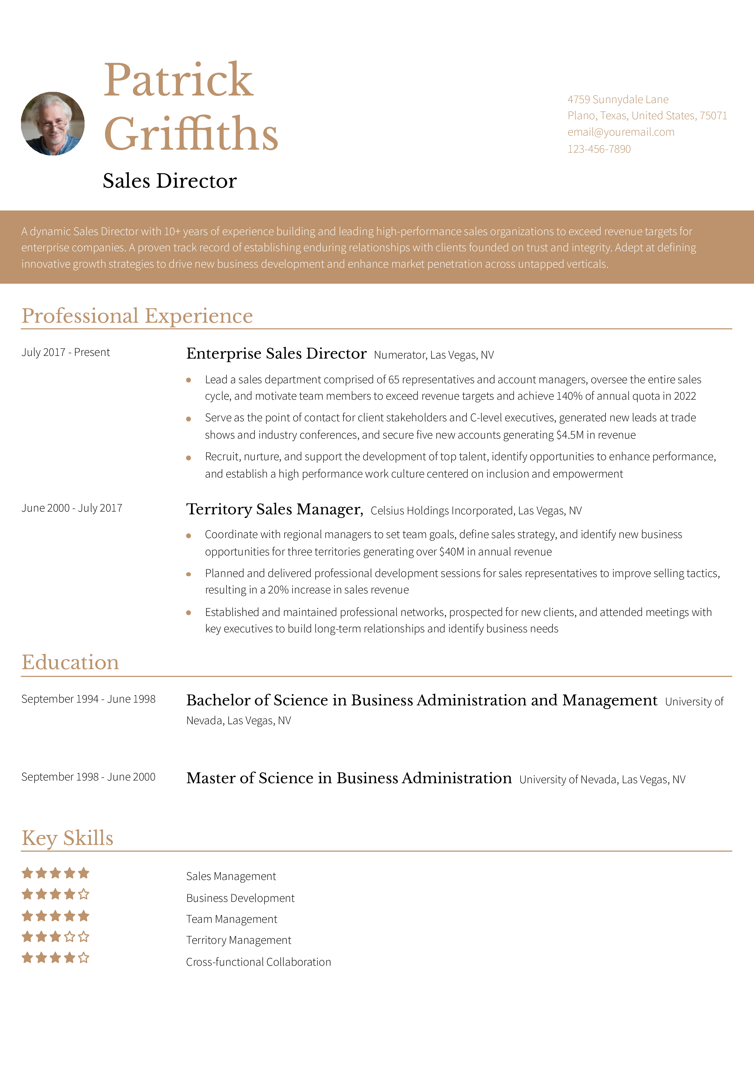 Senior-Level Resume