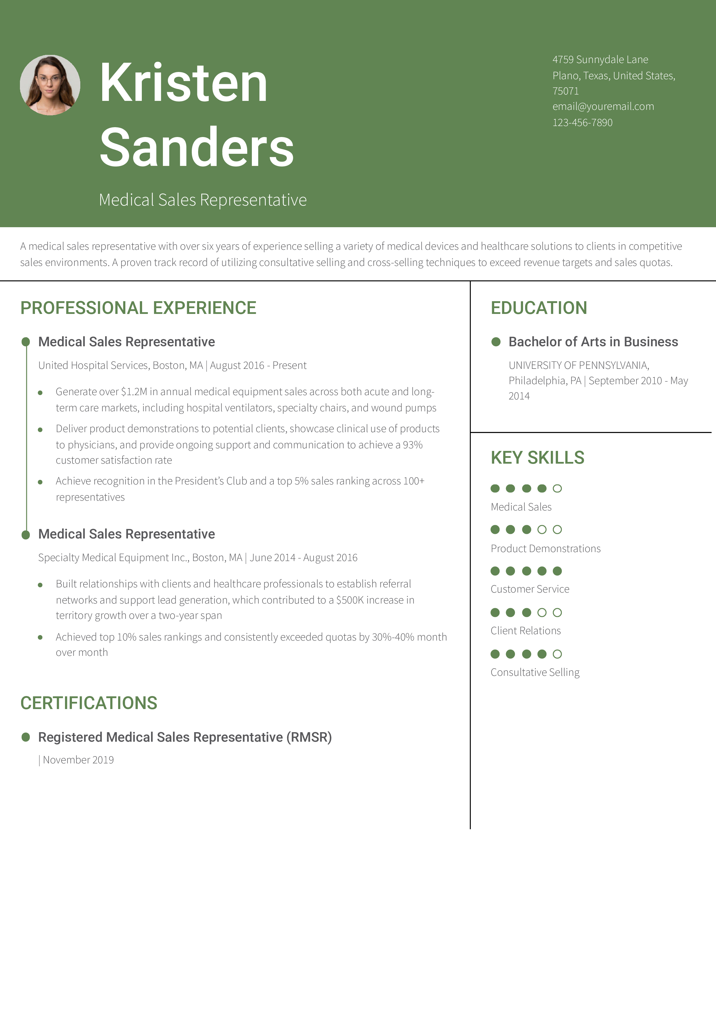 Mid-Career Resume