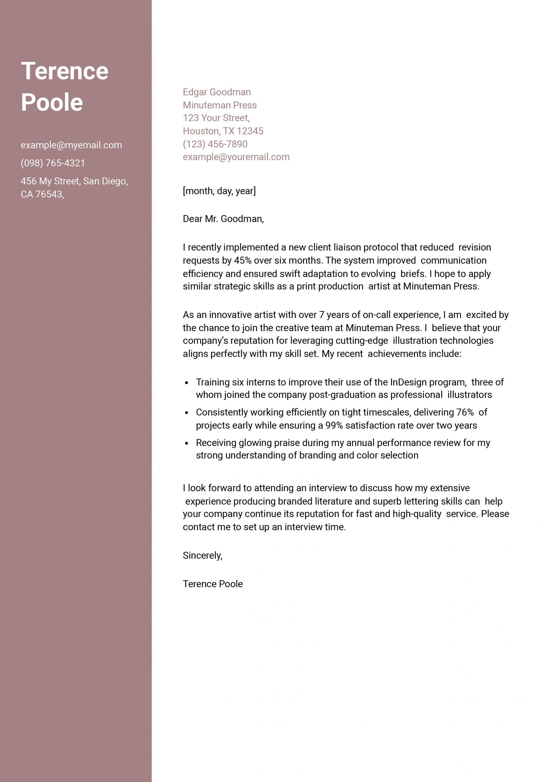 Artist Cover Letter Examples and Templates for 2025