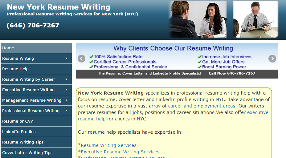 New York Resume Writing Homepage