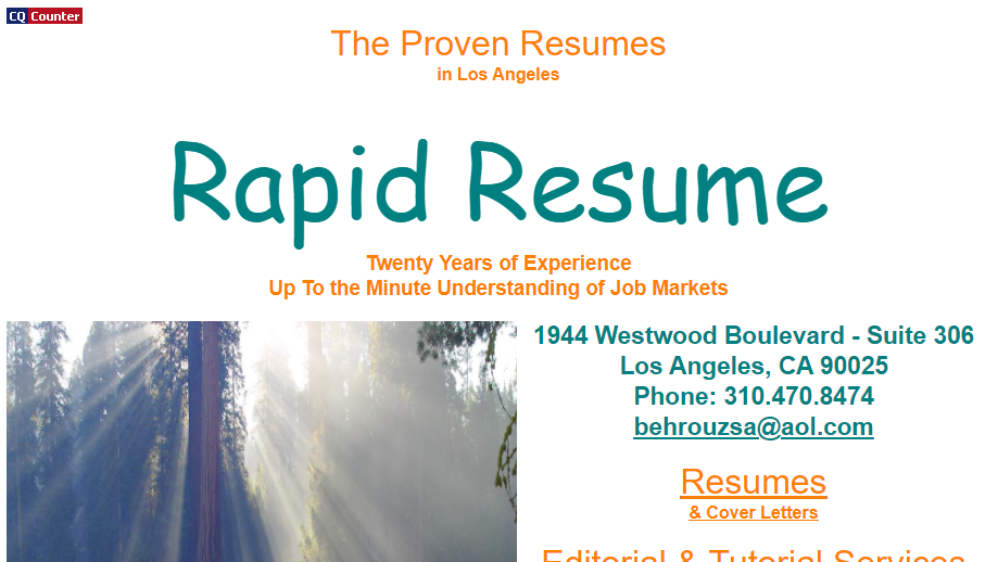 Rapid Resume Homepage