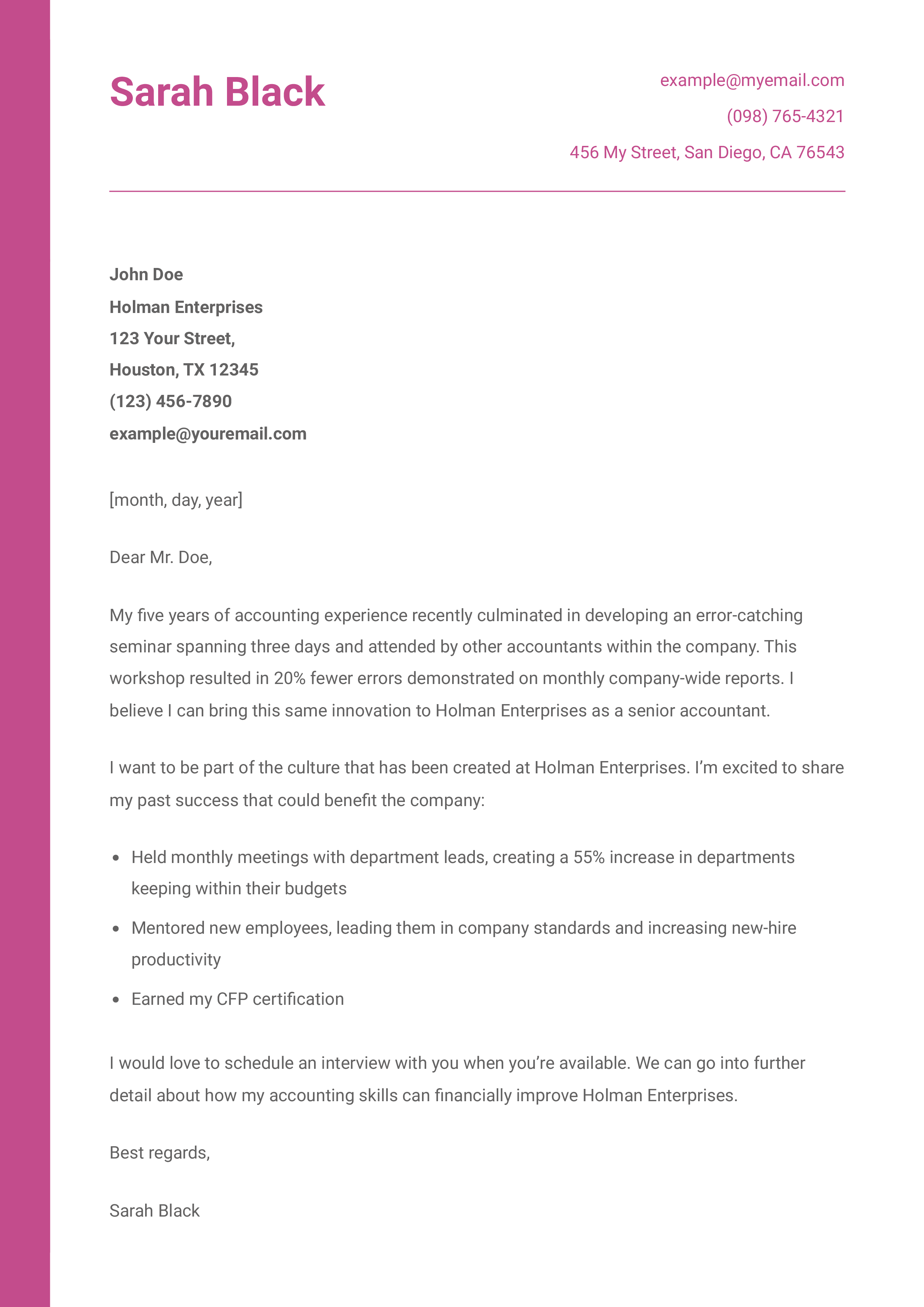 Mid-Career Resume