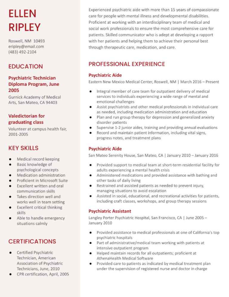 Health Care Support Resume Examples and Templates for 2024 ...